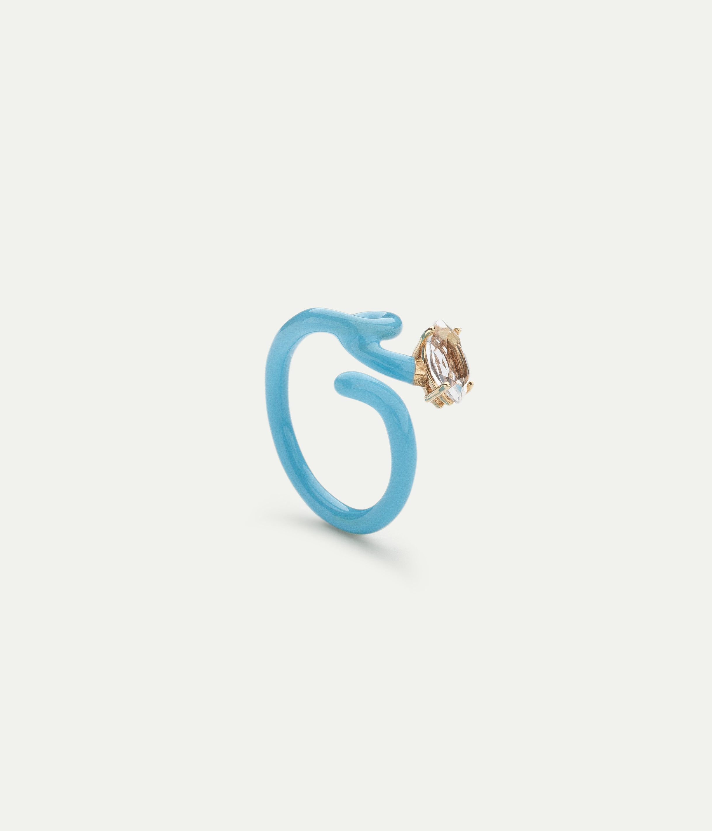 Bague Baby Vine Blue Crystal de Roche