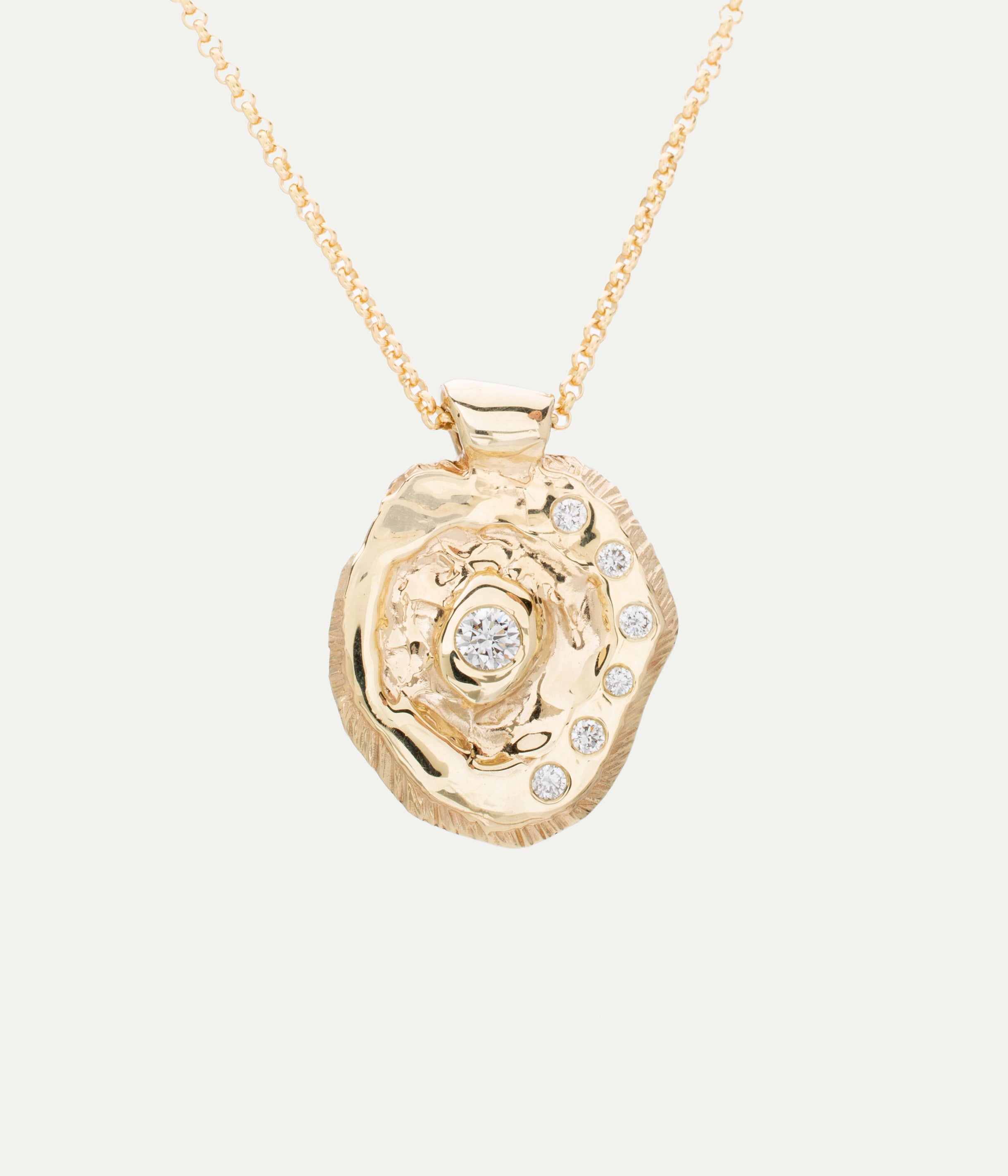 Amulet Oval diamonds necklace