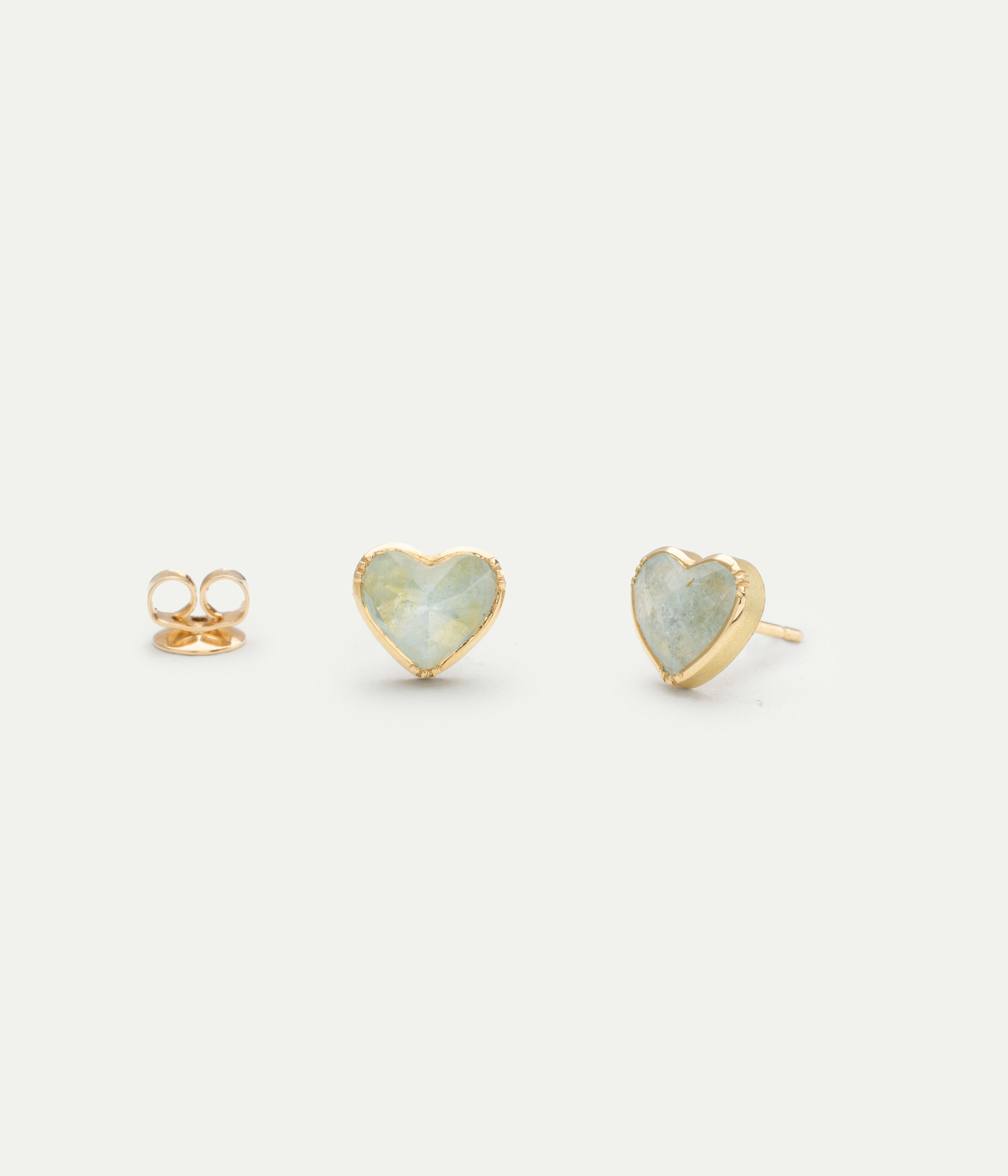 Heart Aquamarine Earrings