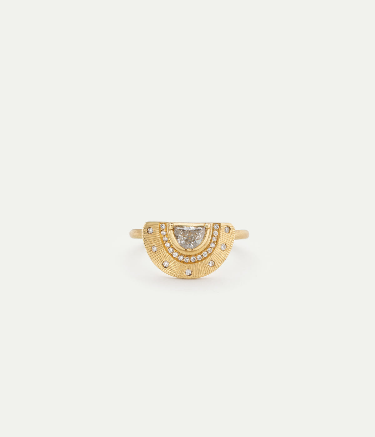 Half Moon diamond ring