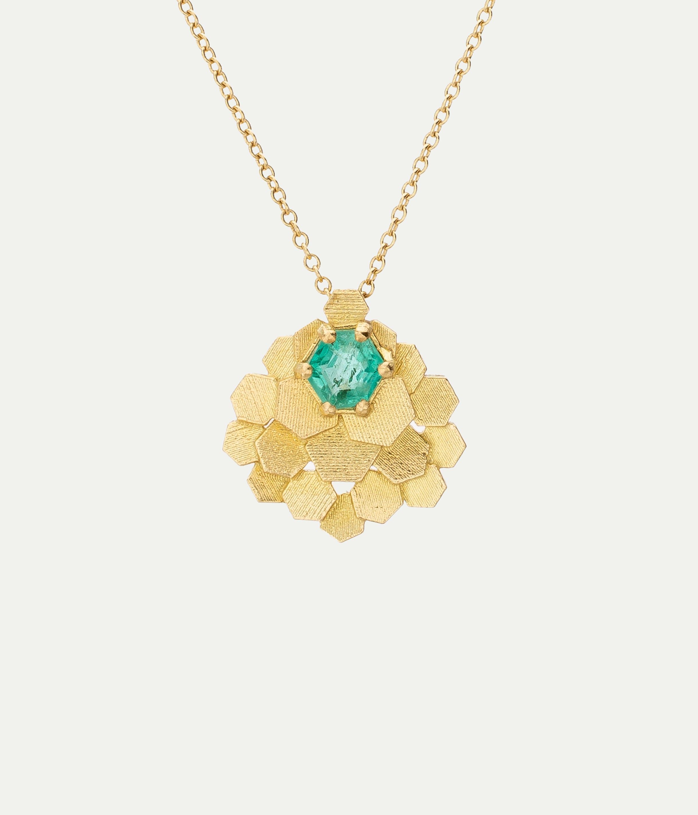 Collier Berry Hex émeraude