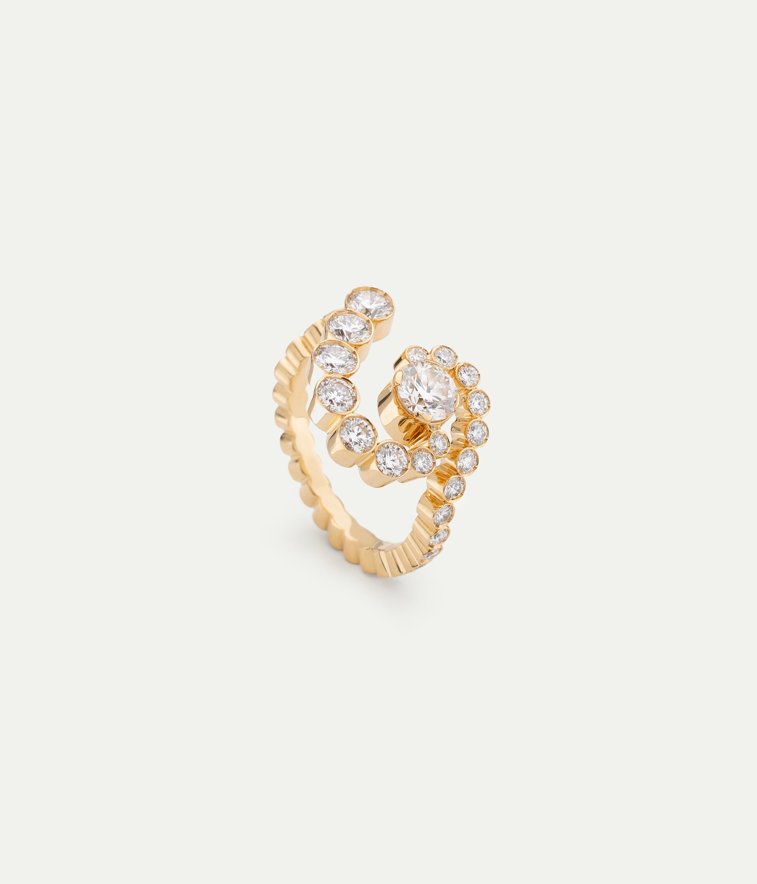 Bague Gaia or jaune et diamants