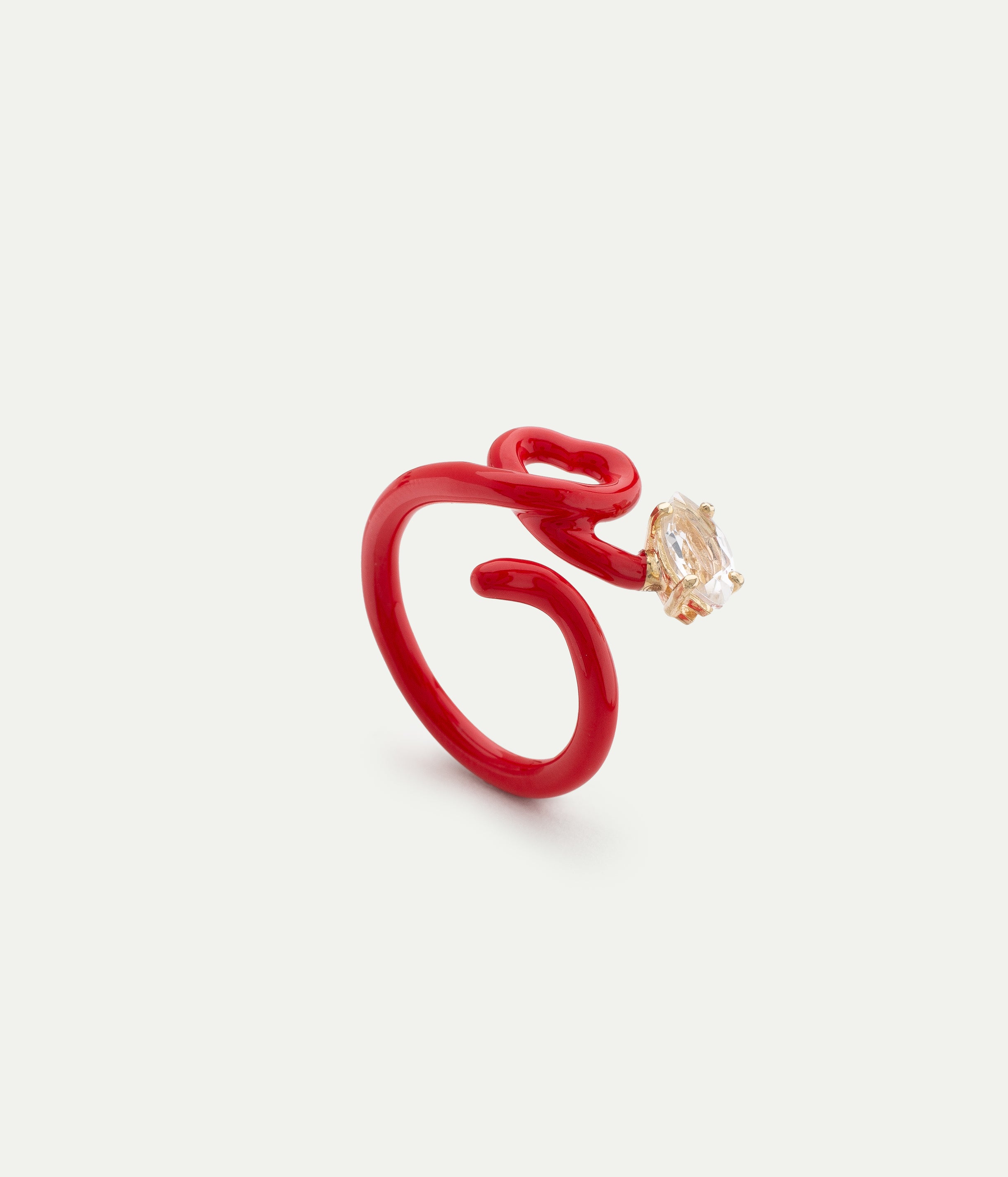 Bague Baby Vine Red Heart Cristal de Roche