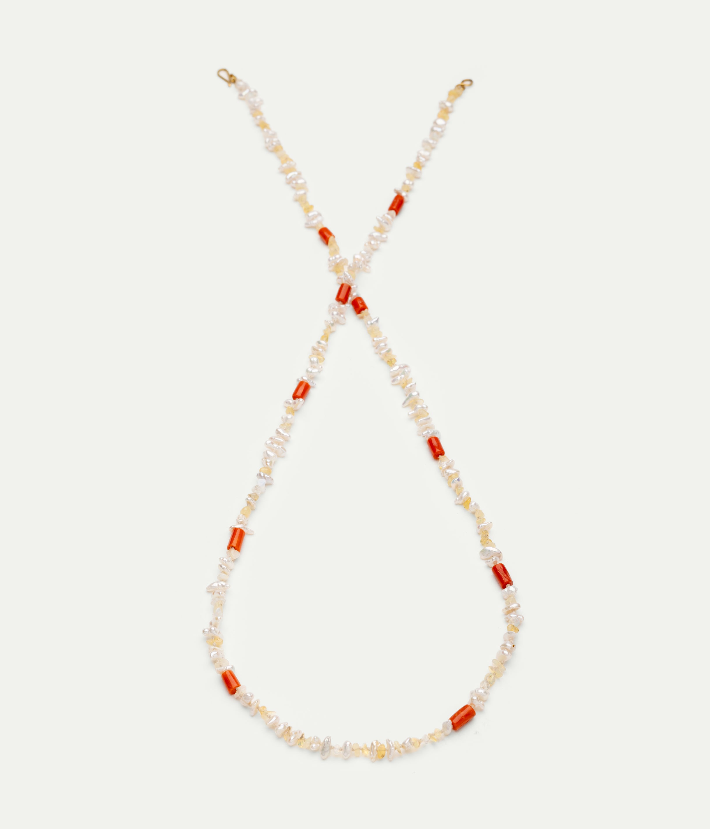 Collier Corail, opale et perle