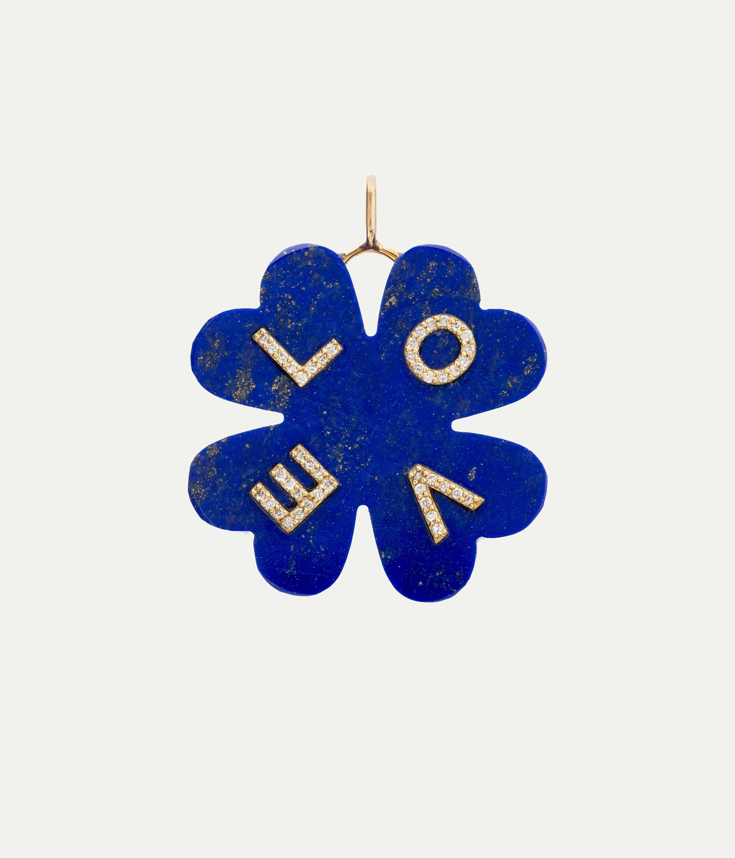 Pendentif Trèfle Love Lapis lazuli