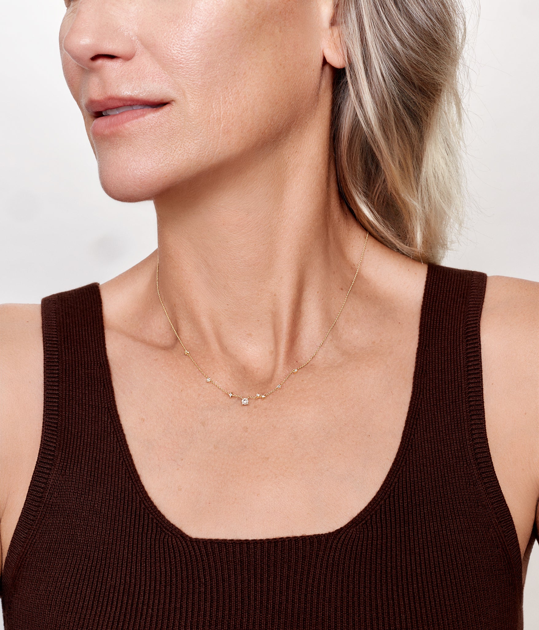 Aurore 3 diamonds Necklace