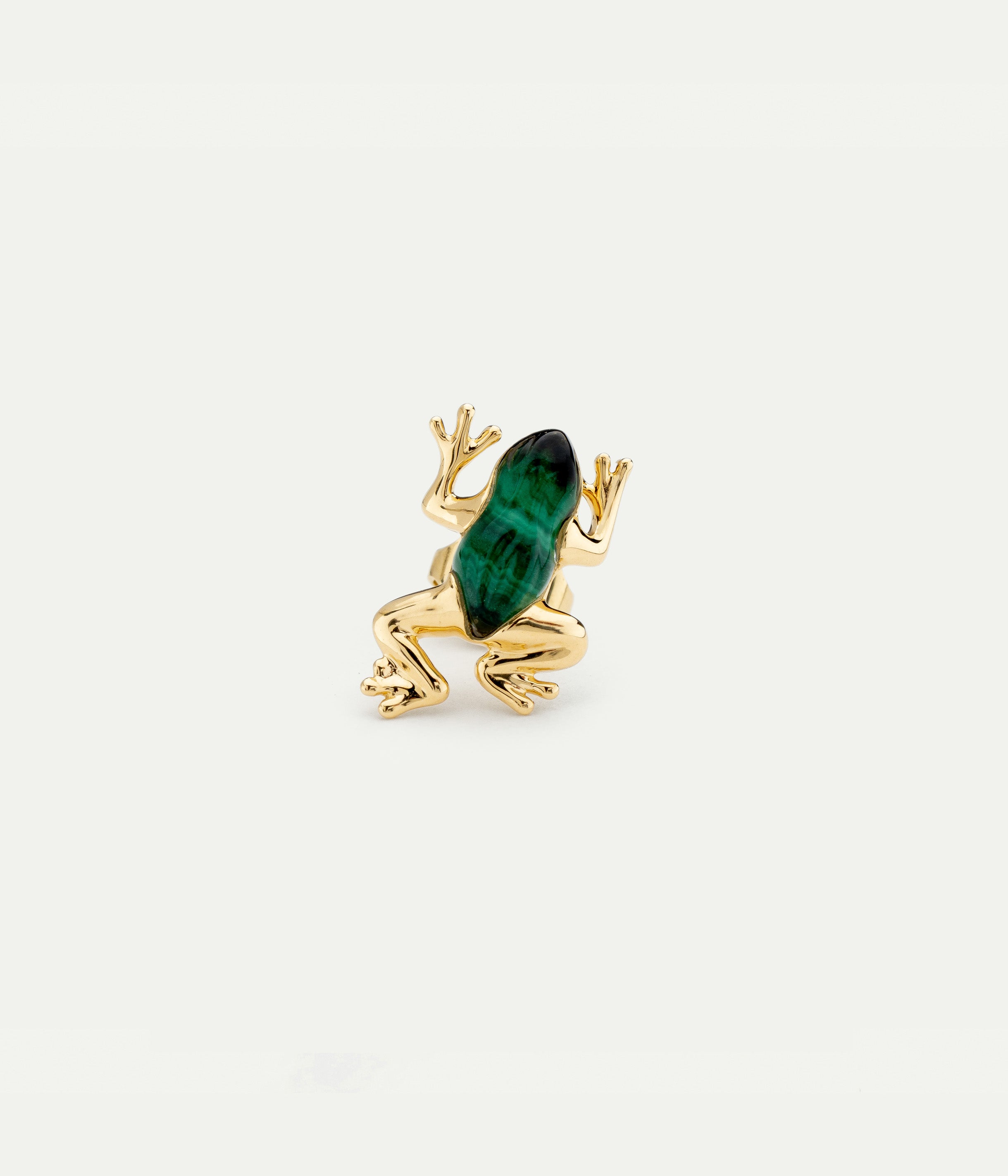 Mini Frog Malachite Left Stud