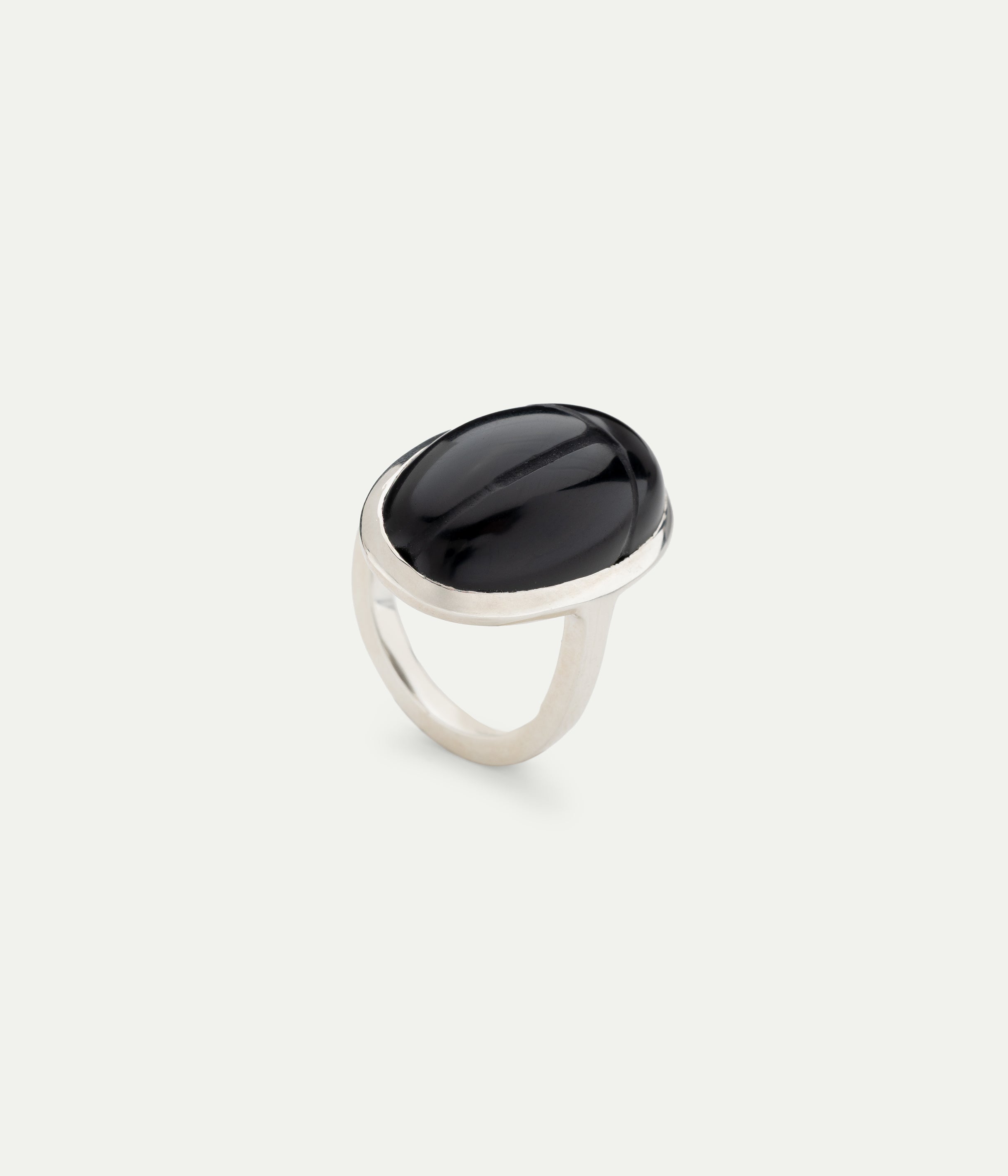Bague Scarab onyx