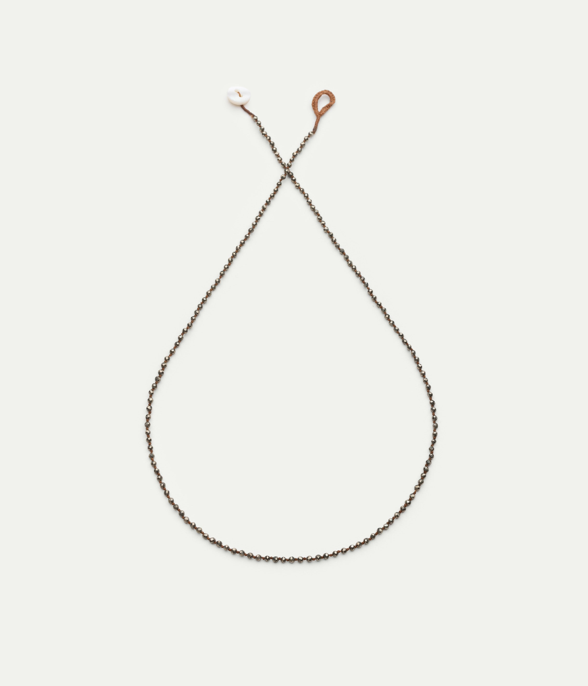 Collier Bouton pyrite