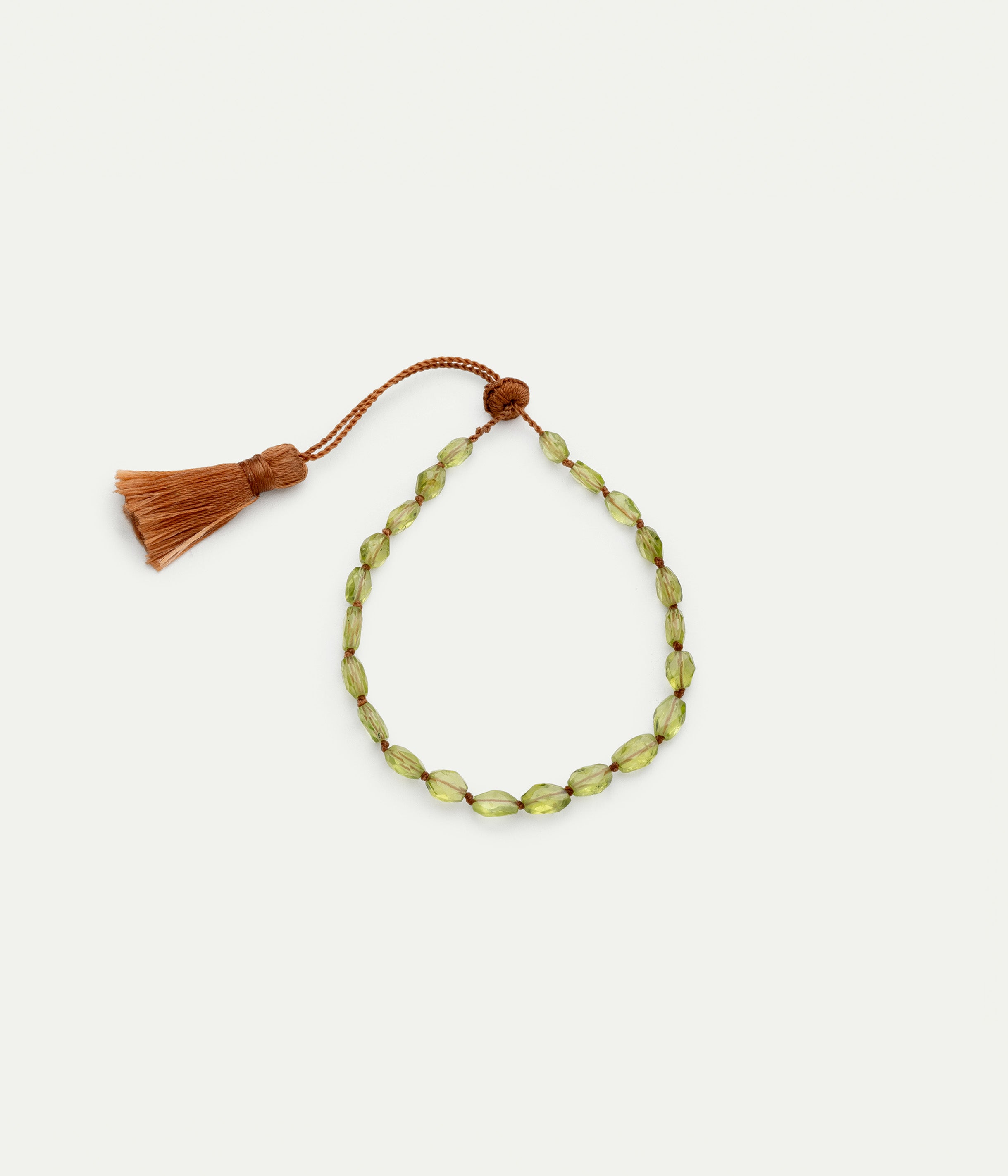 Bracelet Pompom péridot