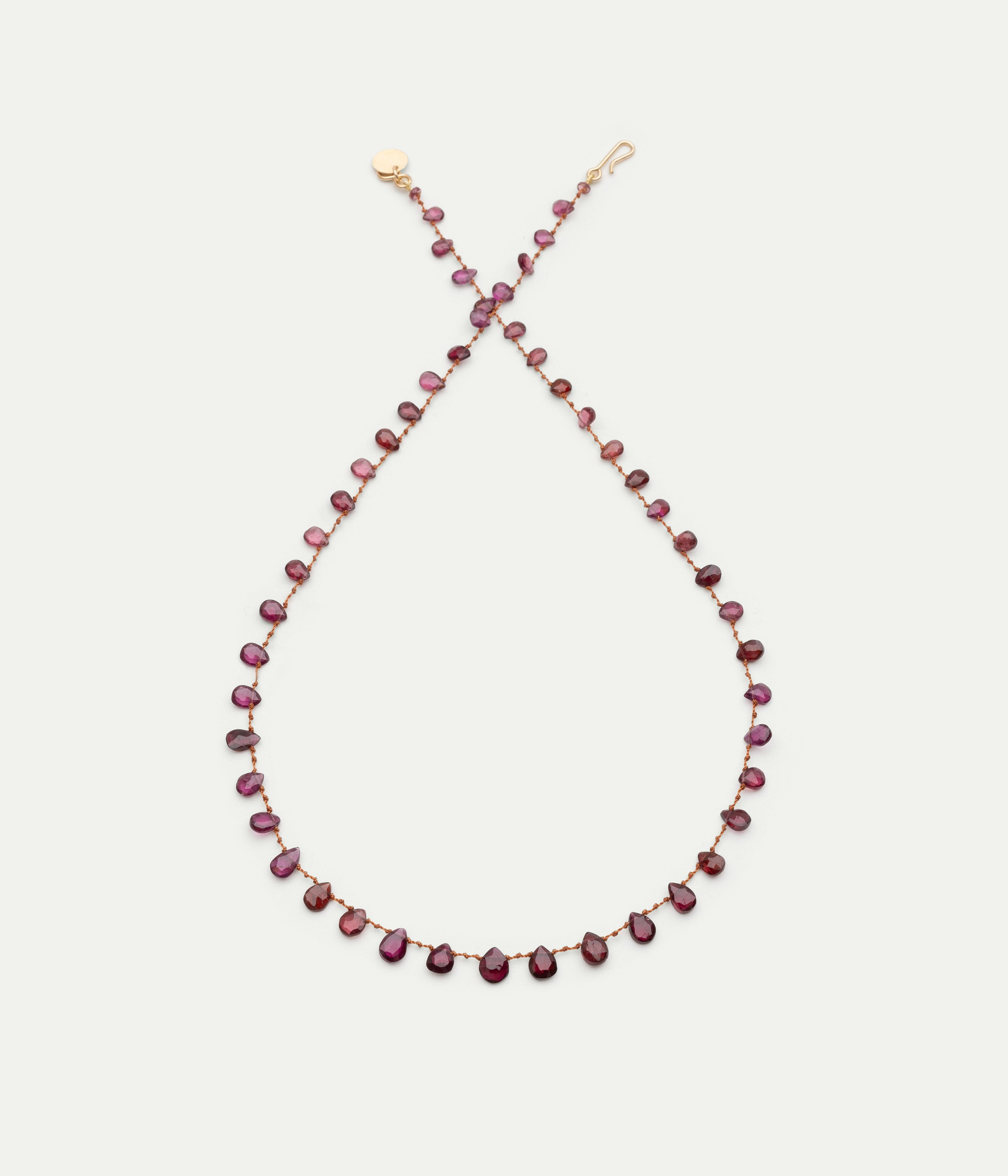 Collier Selma Facette grenat