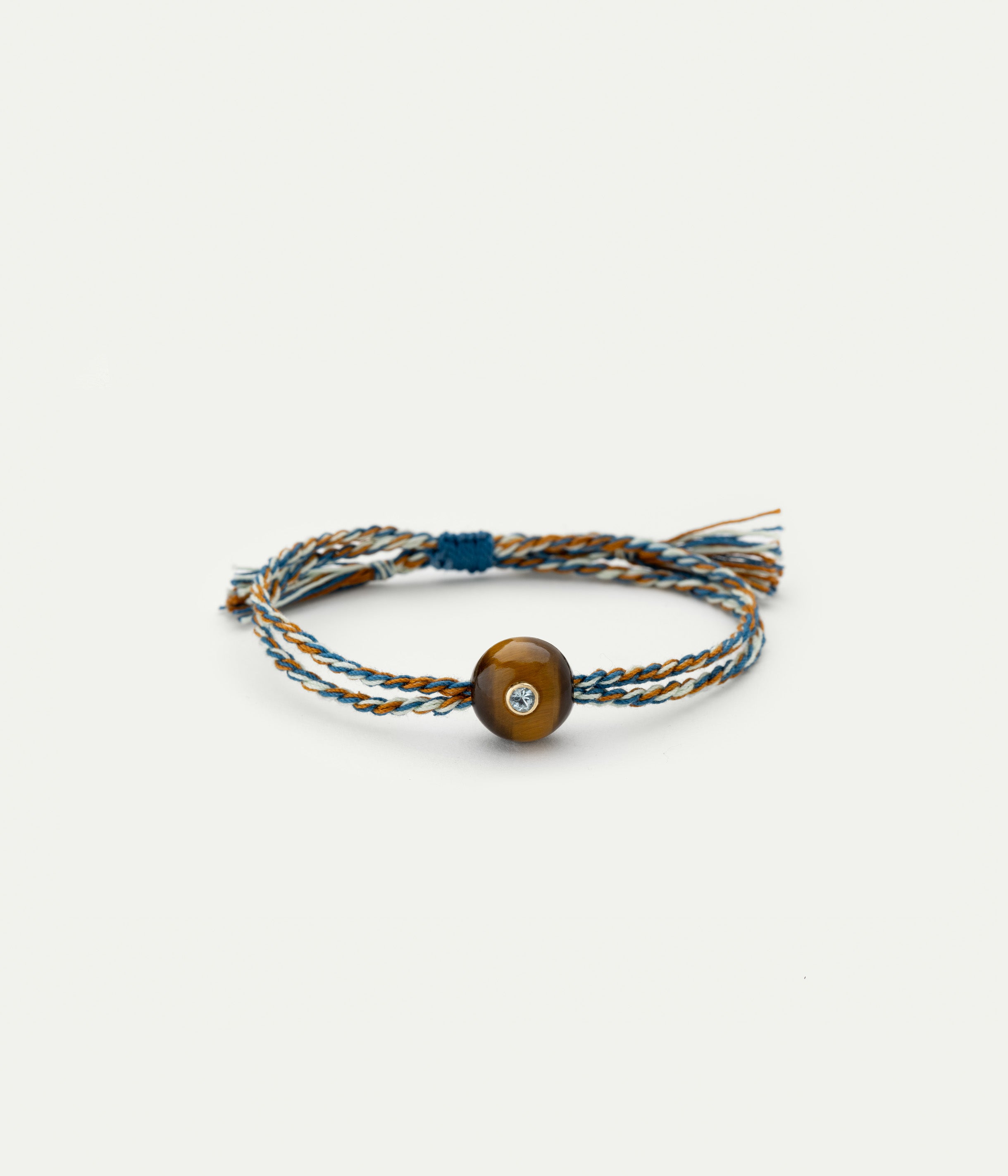 Bracelet Scarlett Cobalt œil de tigre et aigue marine