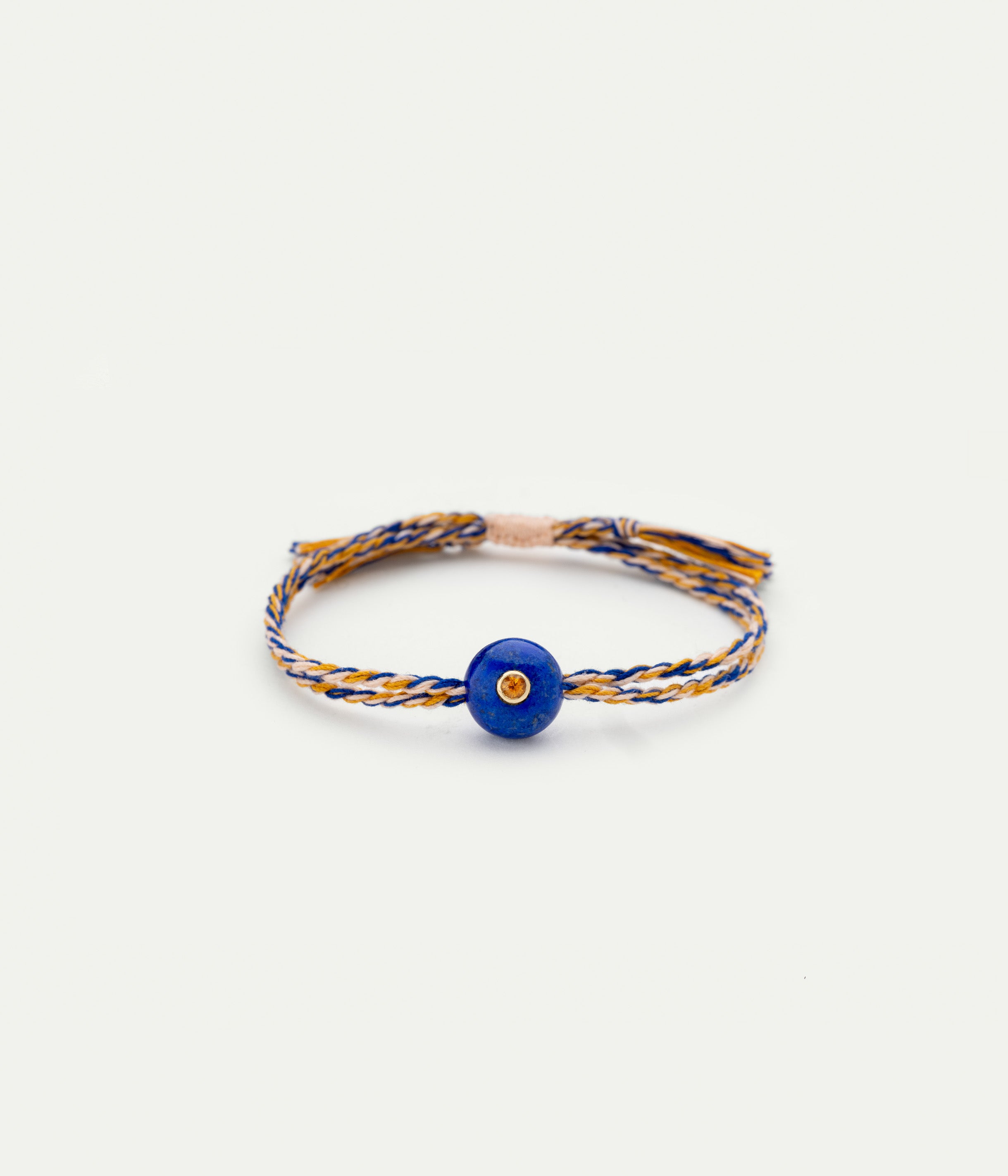 Bracelet Scarlett Orange lapis lazuli et saphir