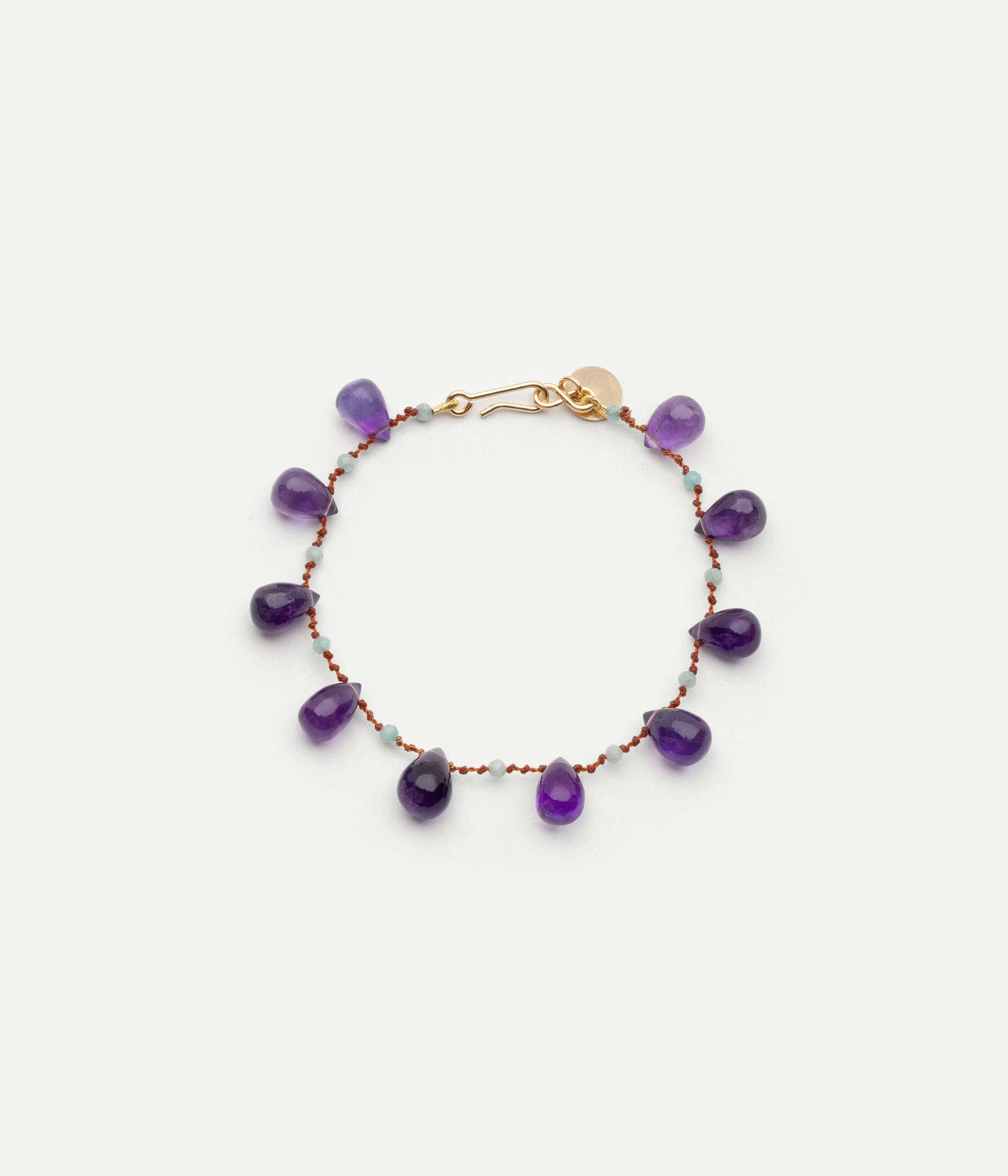 Bracelet Winfield drops and beads améthyste et amazonite