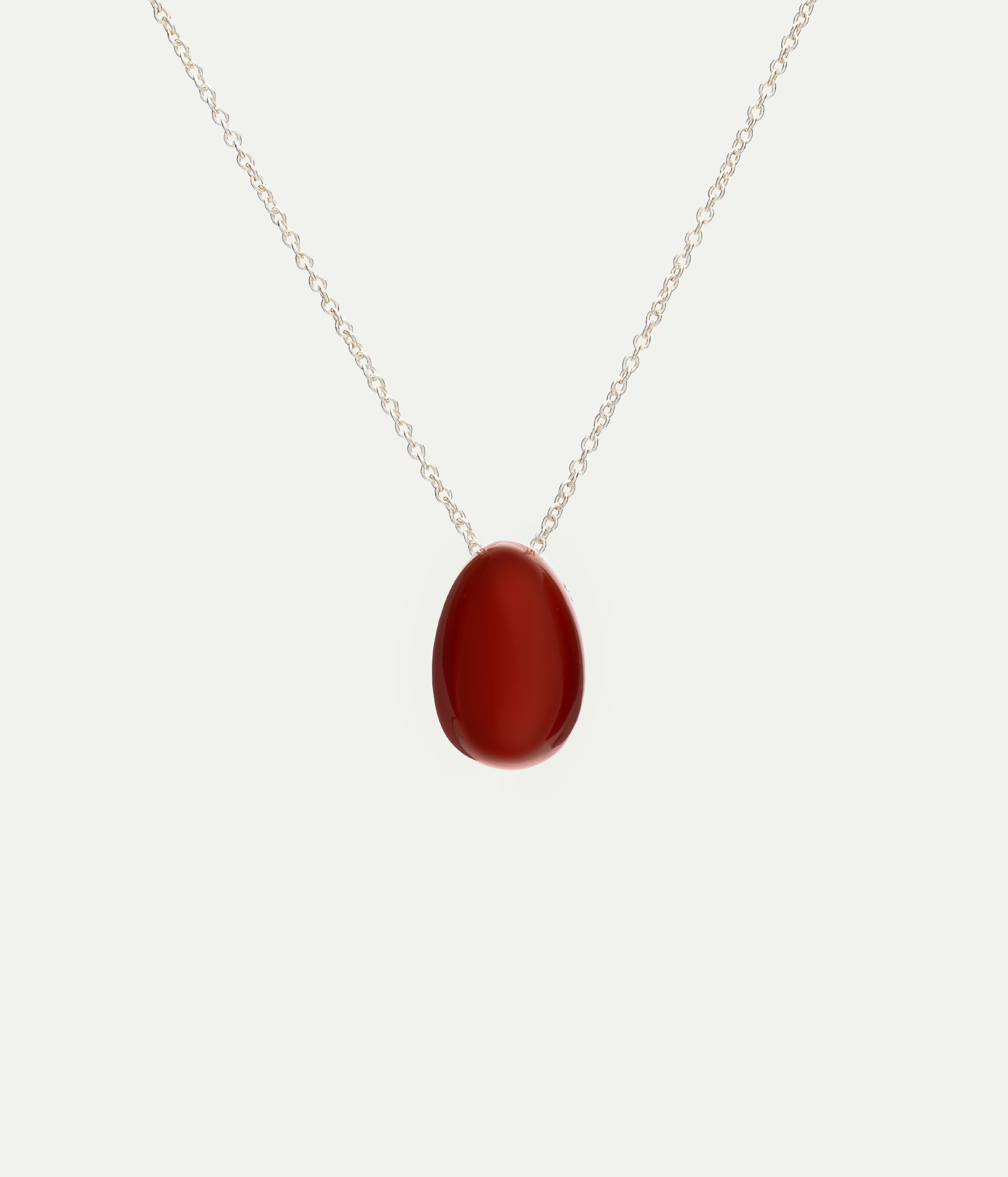 Collier Tiny Egg argent et cornaline