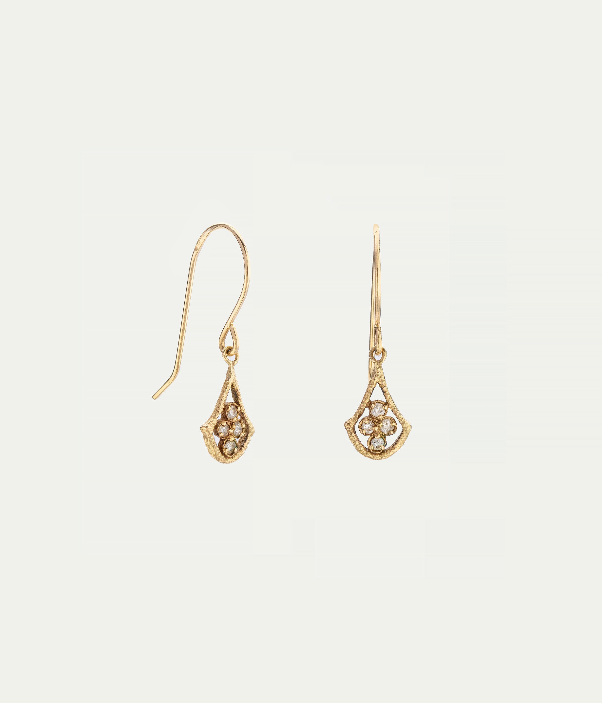 Boucles d'oreilles Chandelier or jaune et diamants