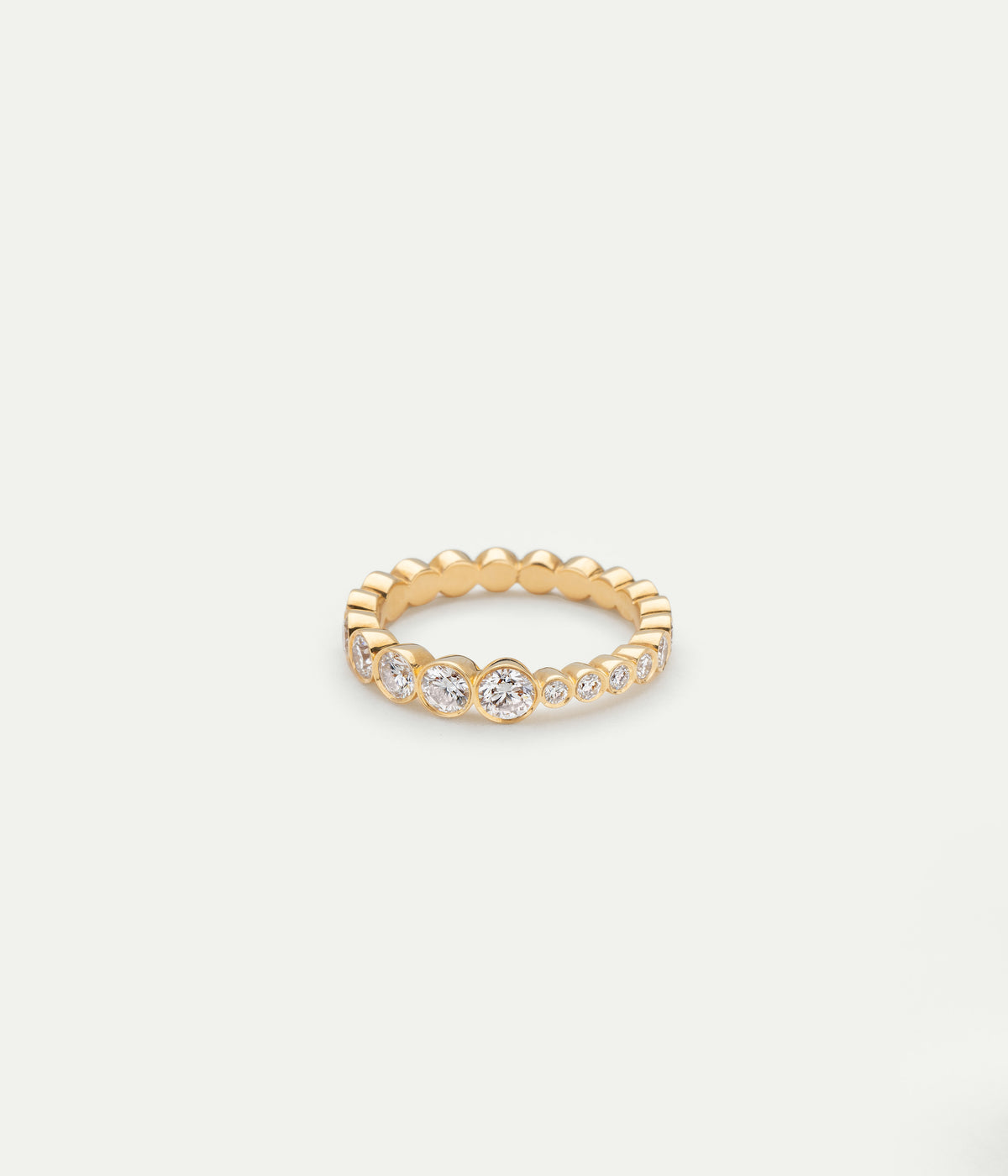 Bague Or Jaune 10 Carats Avec Zirconie Cubique Rose Coupe émeraude - Taille 7 - Occasion