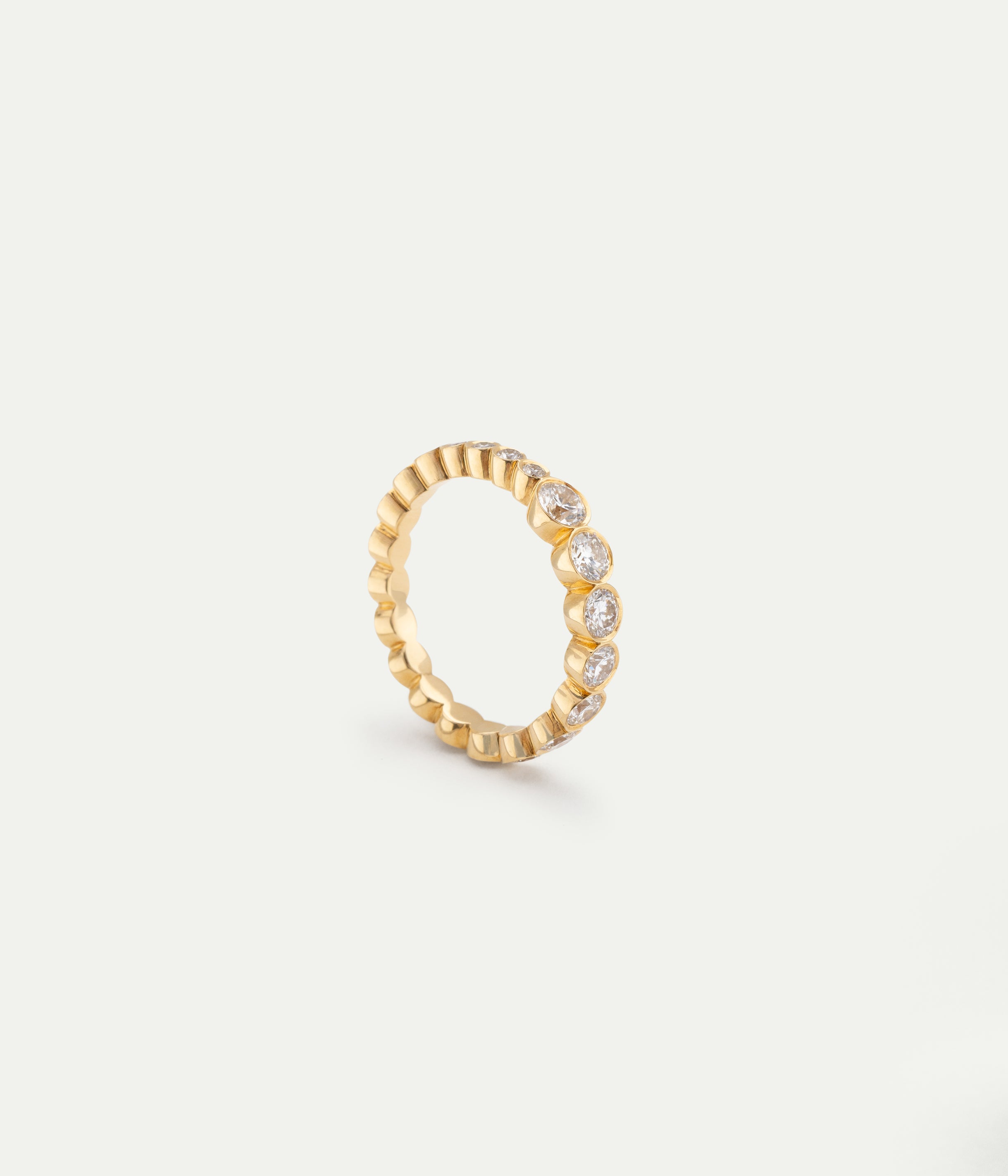 Bague Ensemble Croissant or jaune et diamants