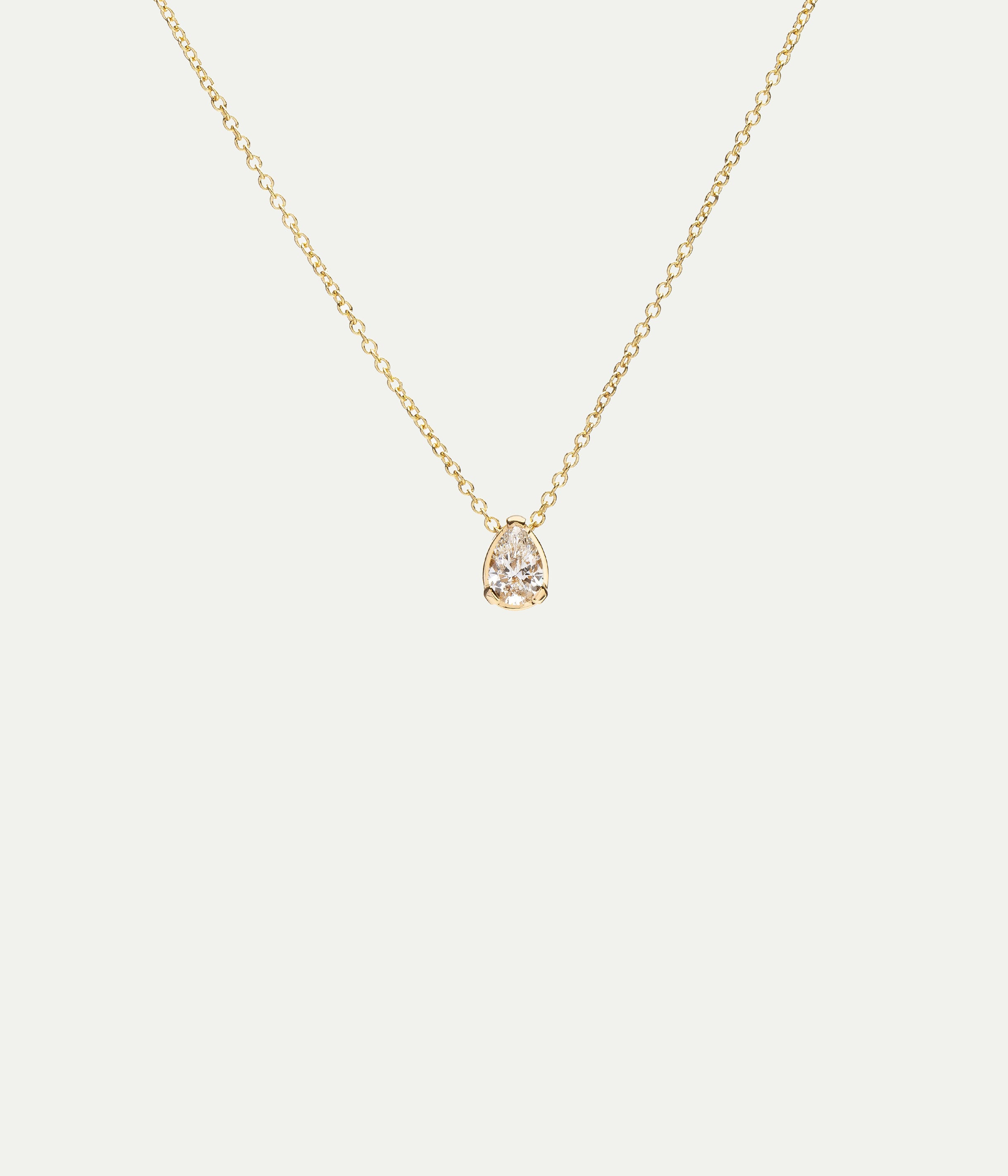 Collier Sky Simple or jaune et diamant