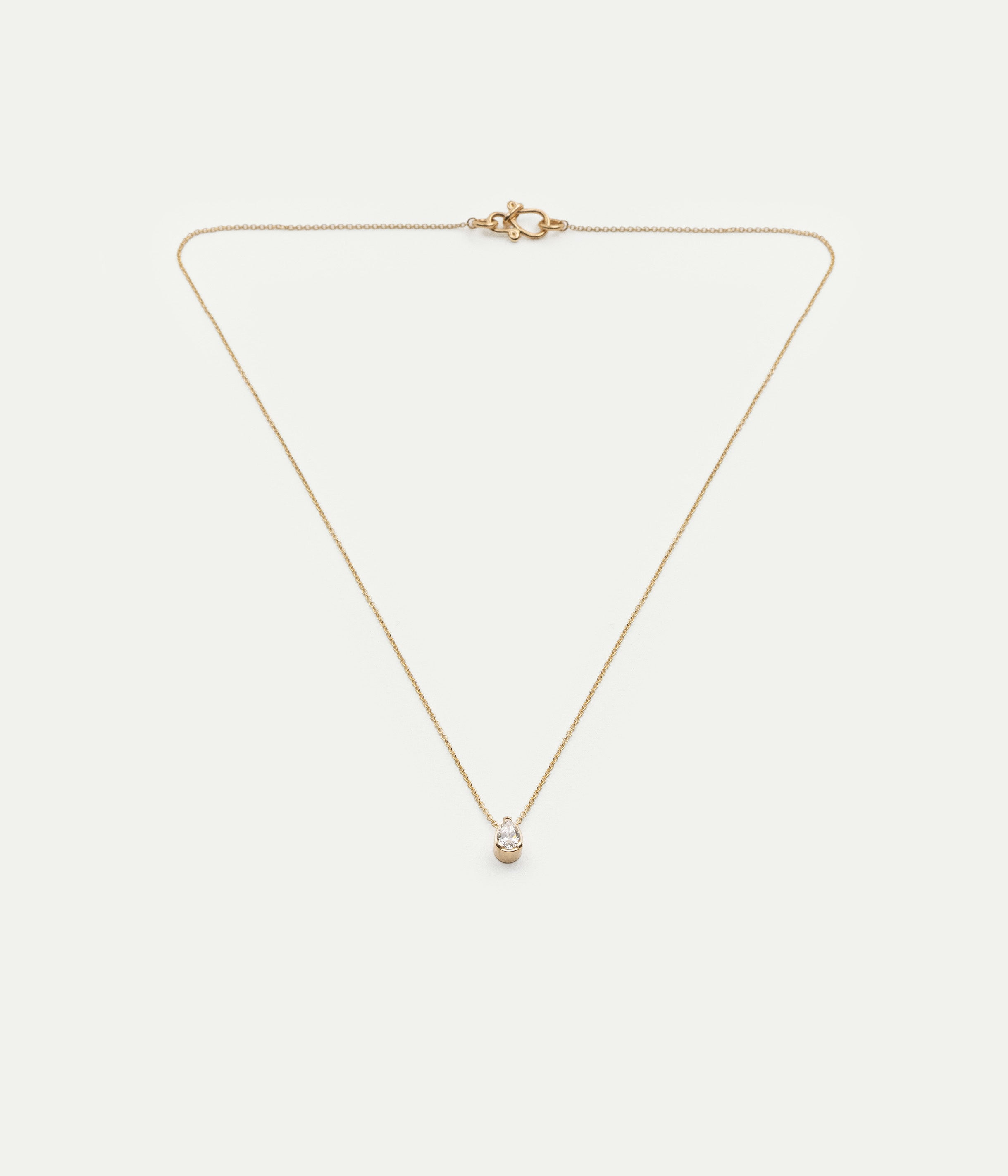 Collier Sky Simple or jaune et diamant