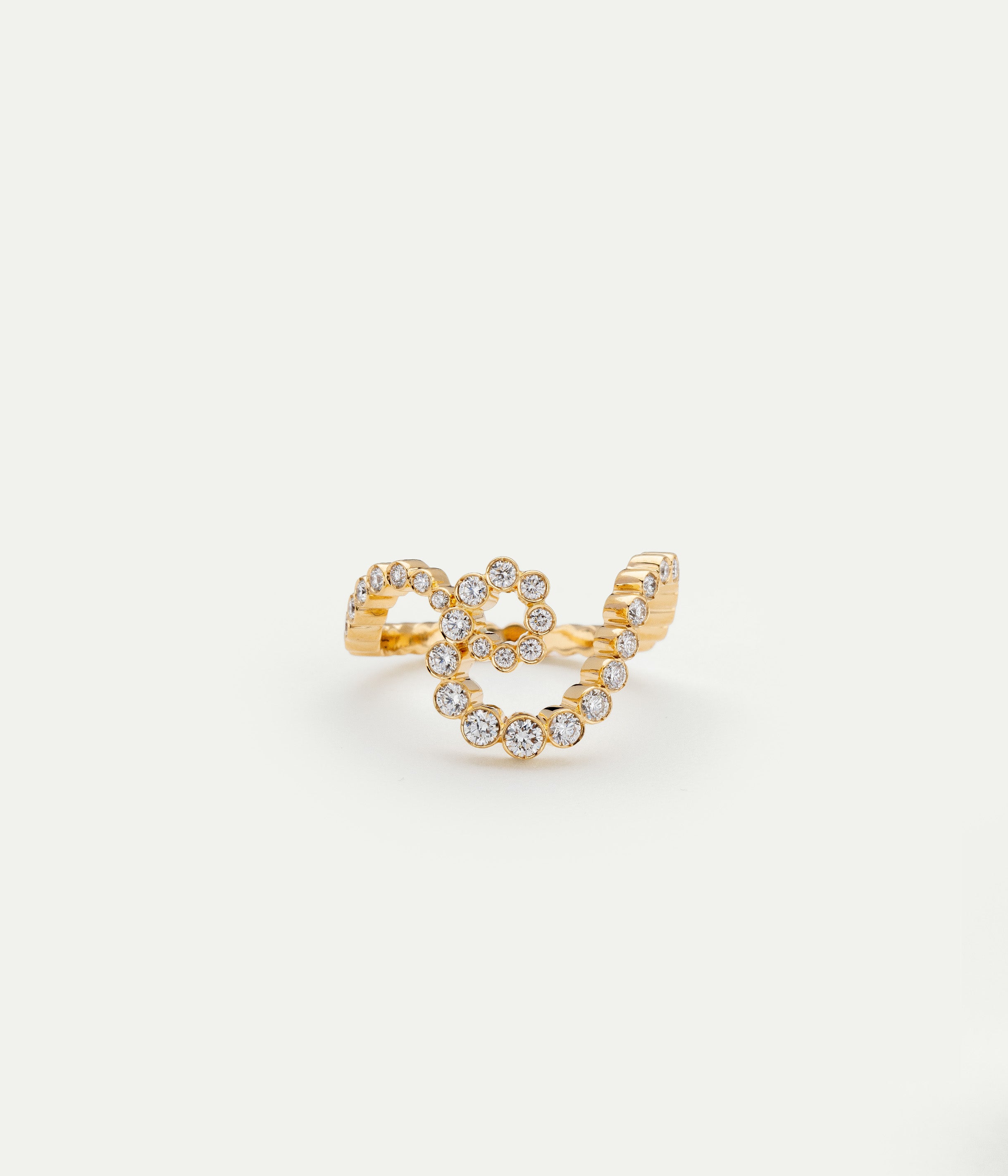 Bague Chasse Ensemble or jaune et diamants