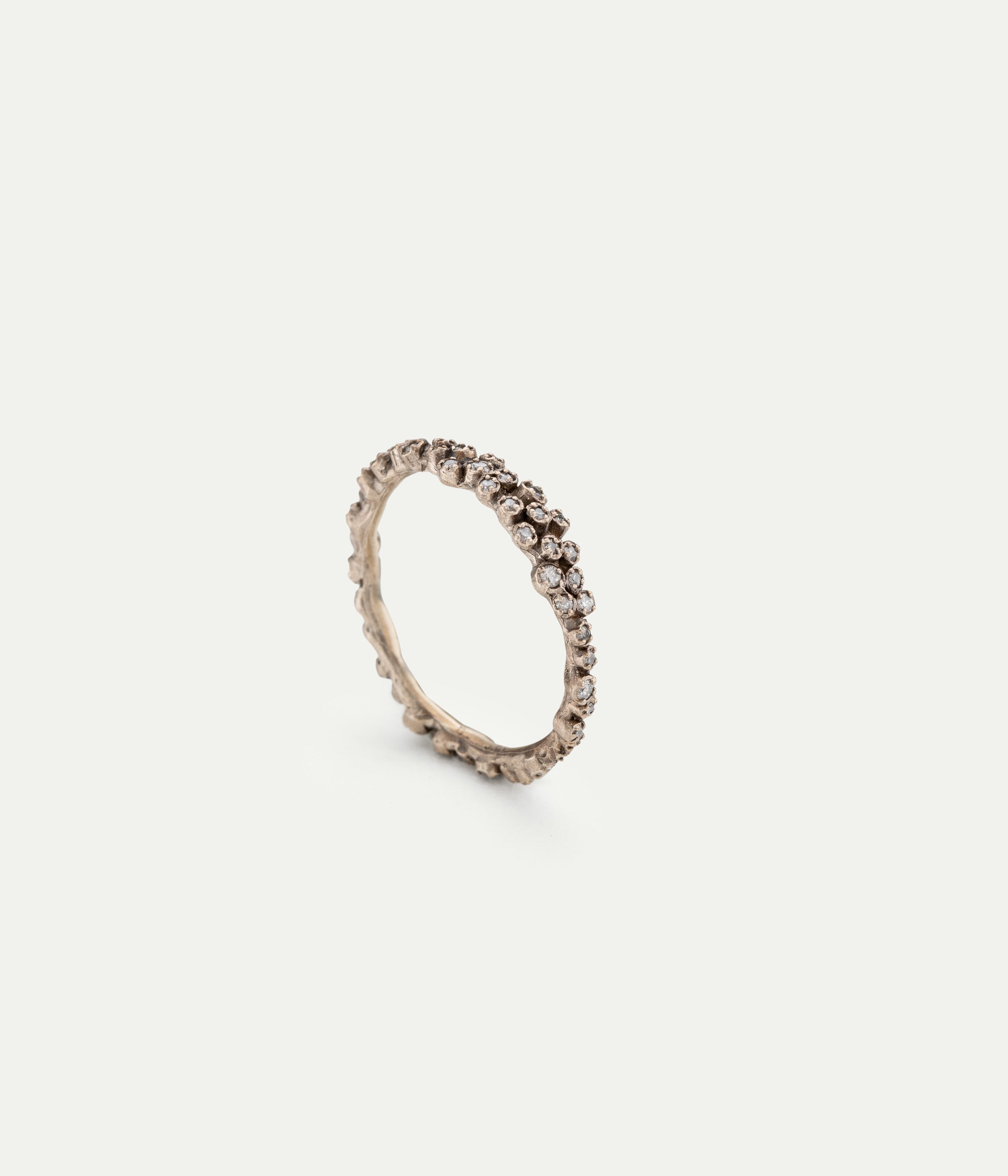 Bague Aura or gris et diamants