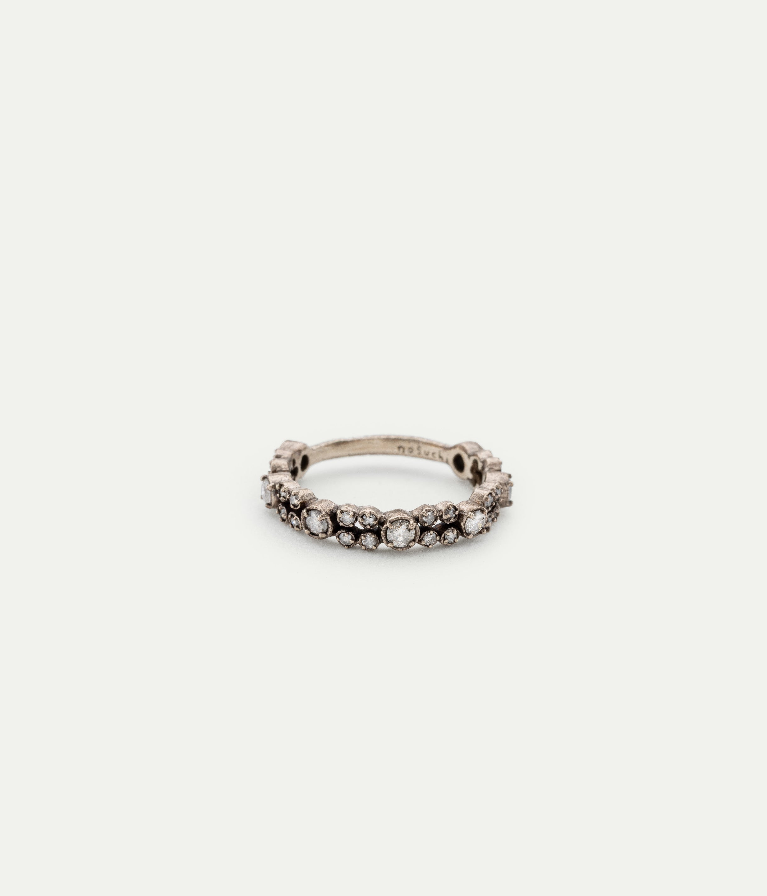 Bague Nova or gris et diamants