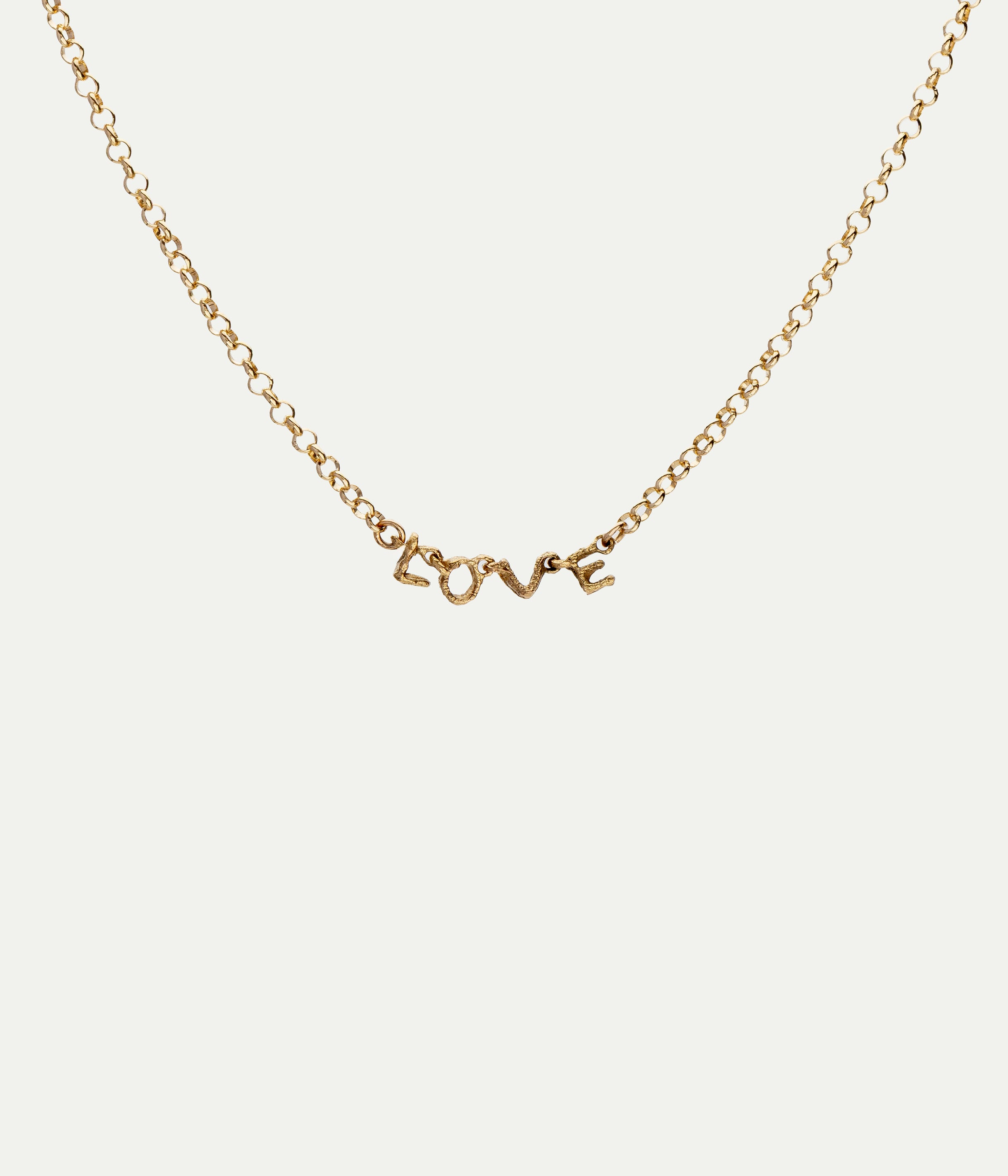 Collier Love or jaune