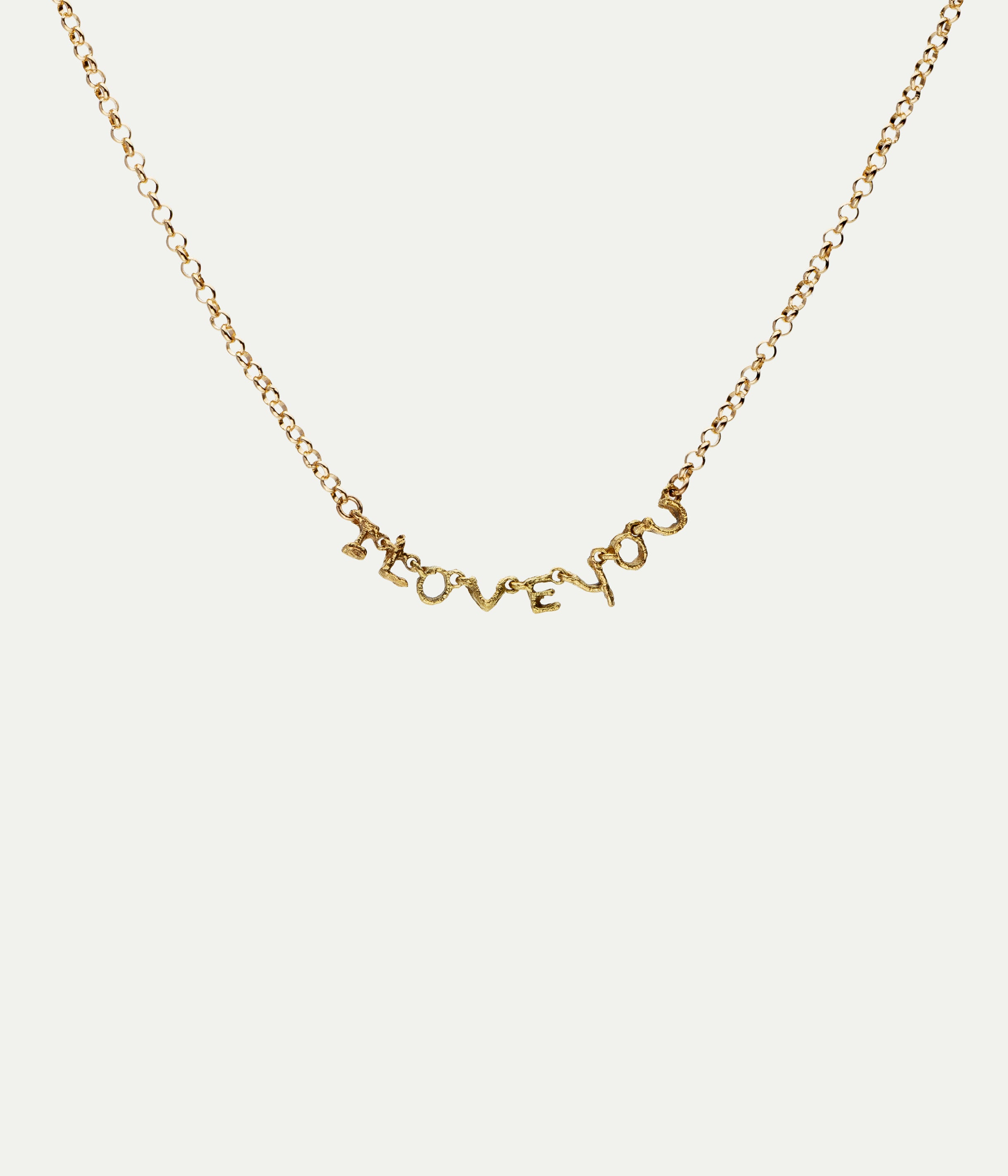 Collier I love you or jaune