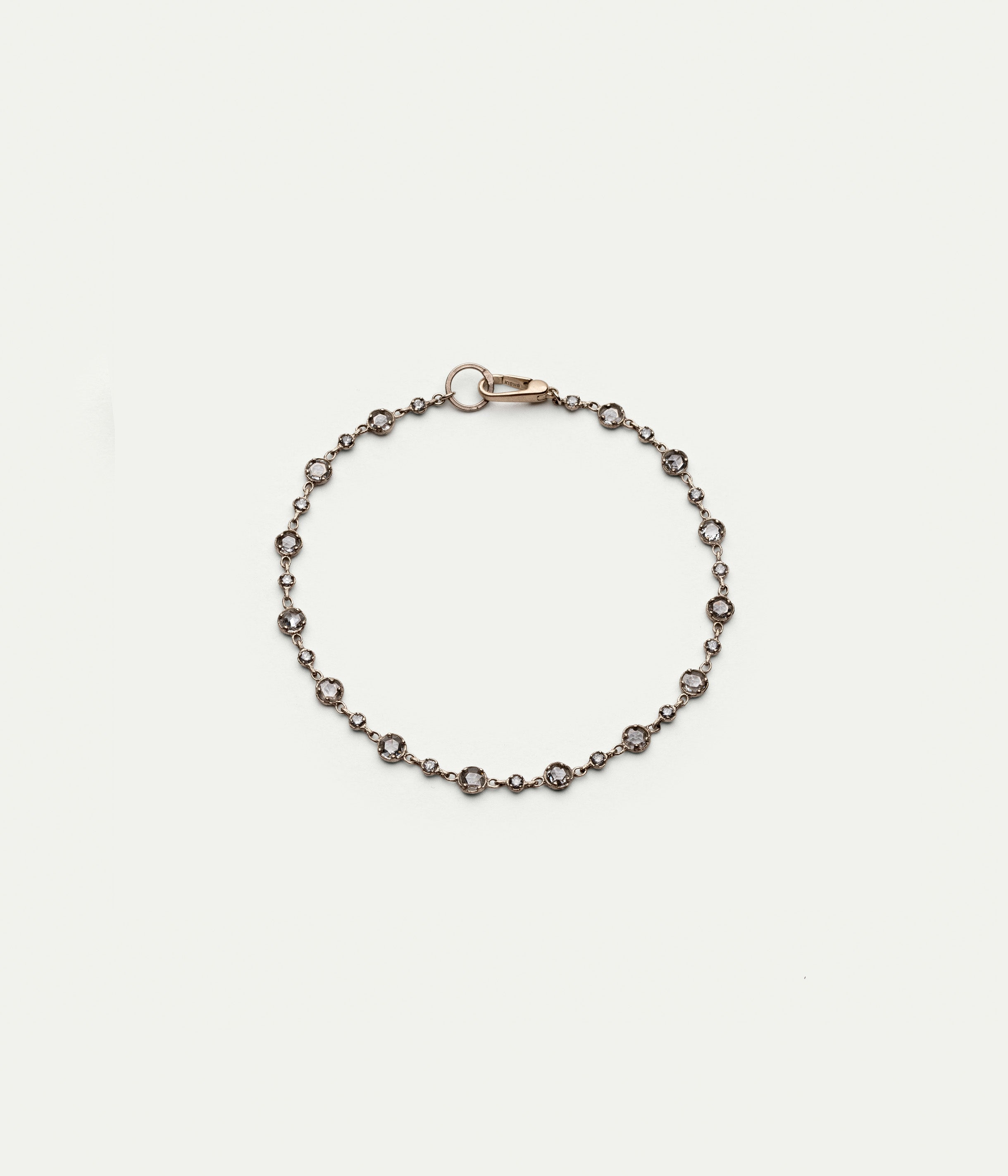 Bracelet Elyra or gris et diamants