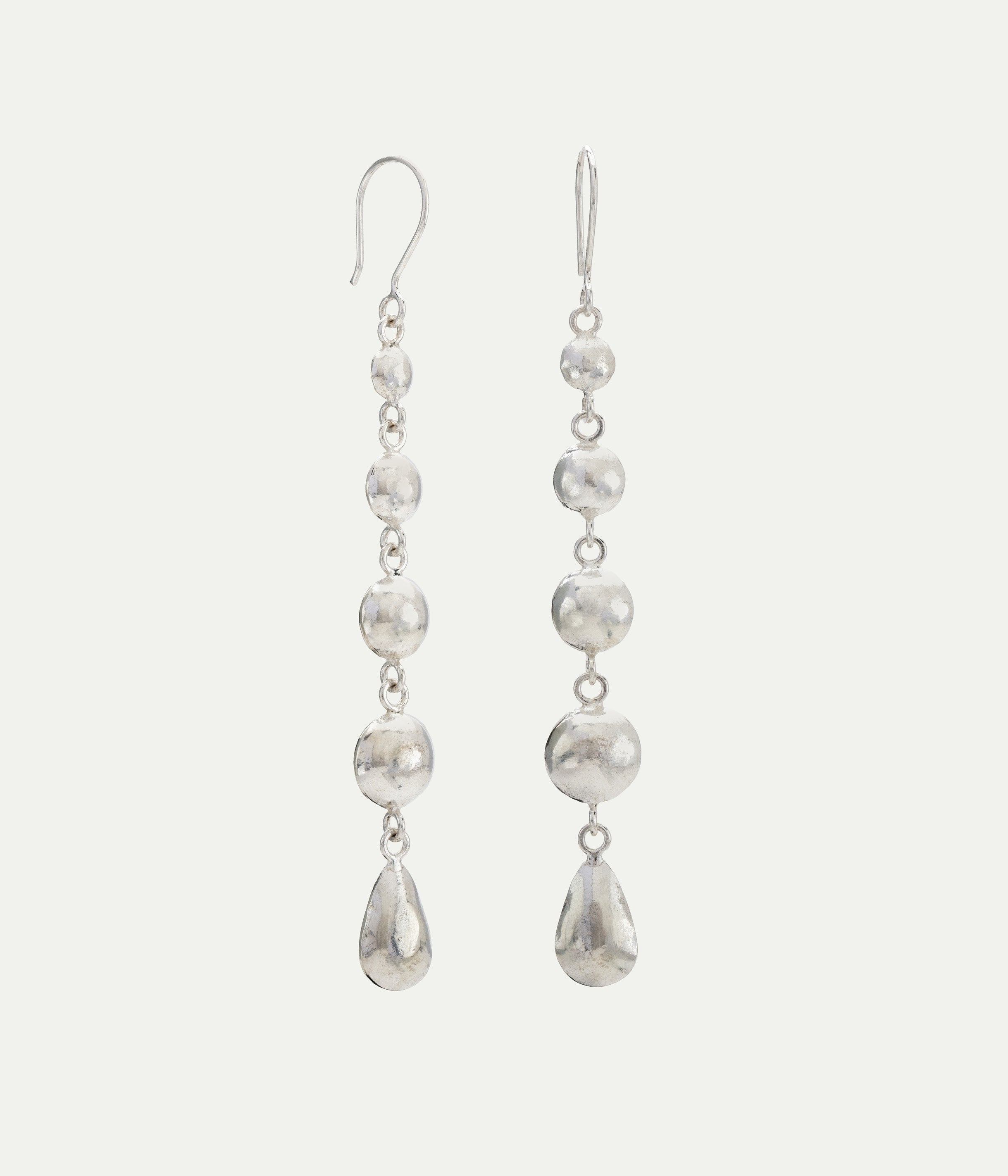 Kushan Farhat long silver earrings