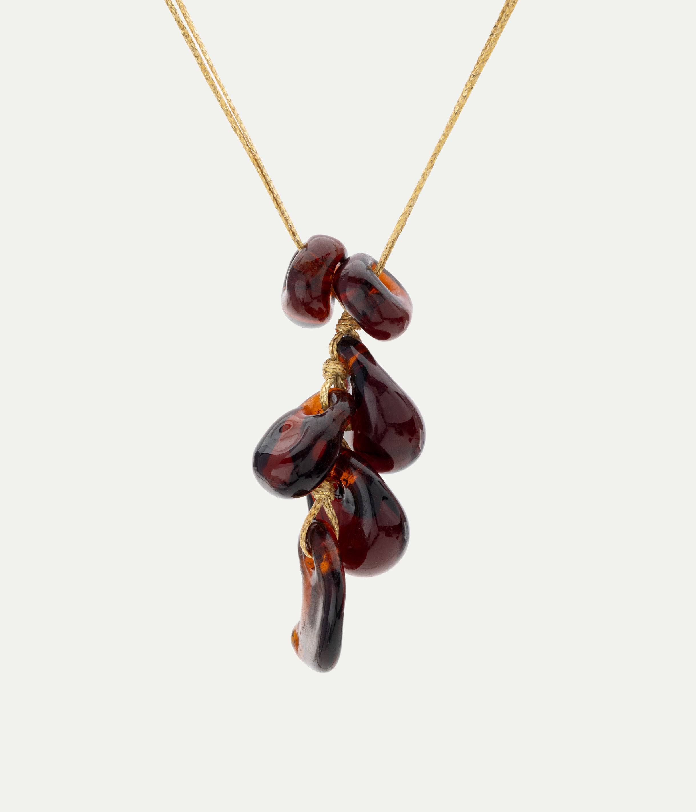 Azaz Warm orange glass necklace