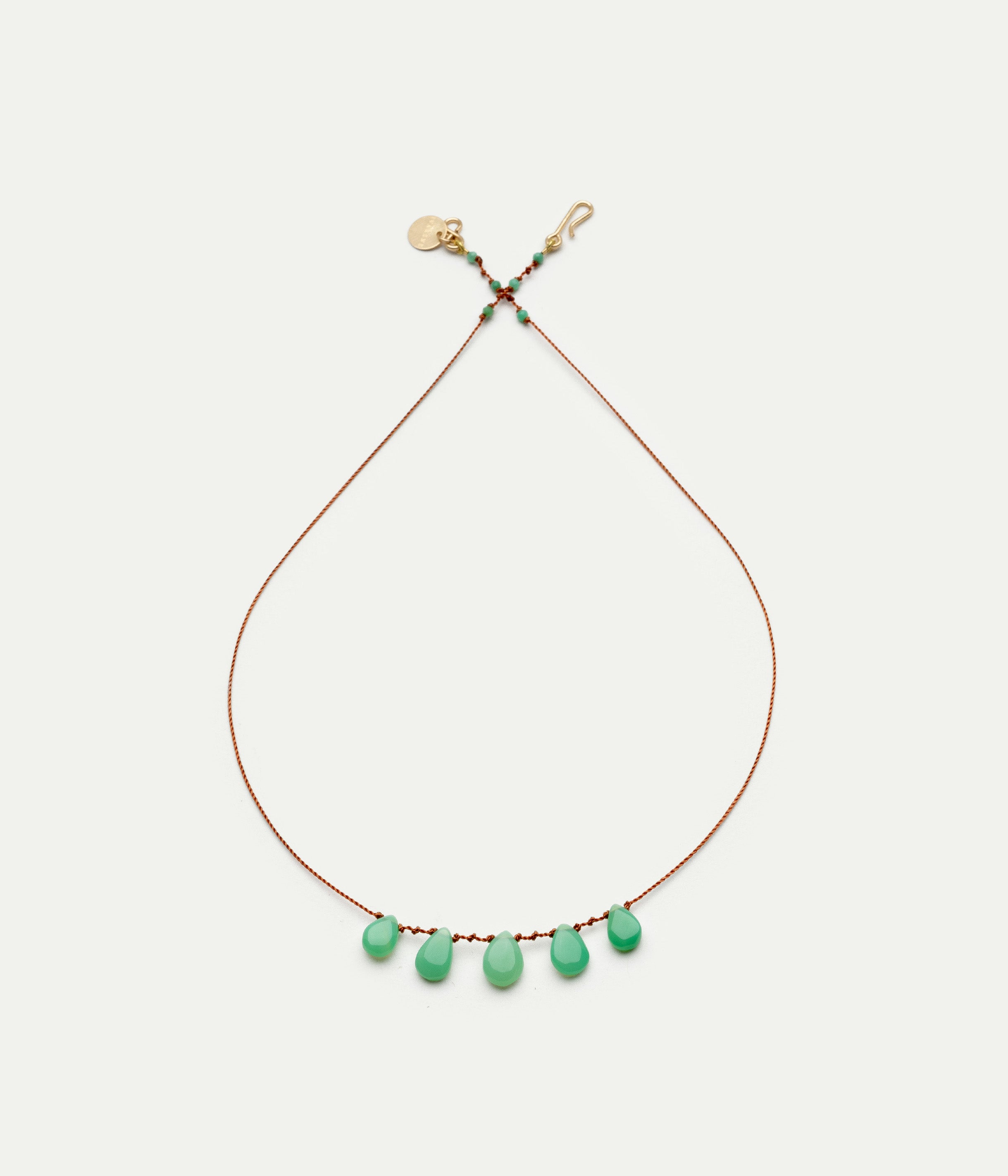 Collier 5 Gouttes chrysoprase