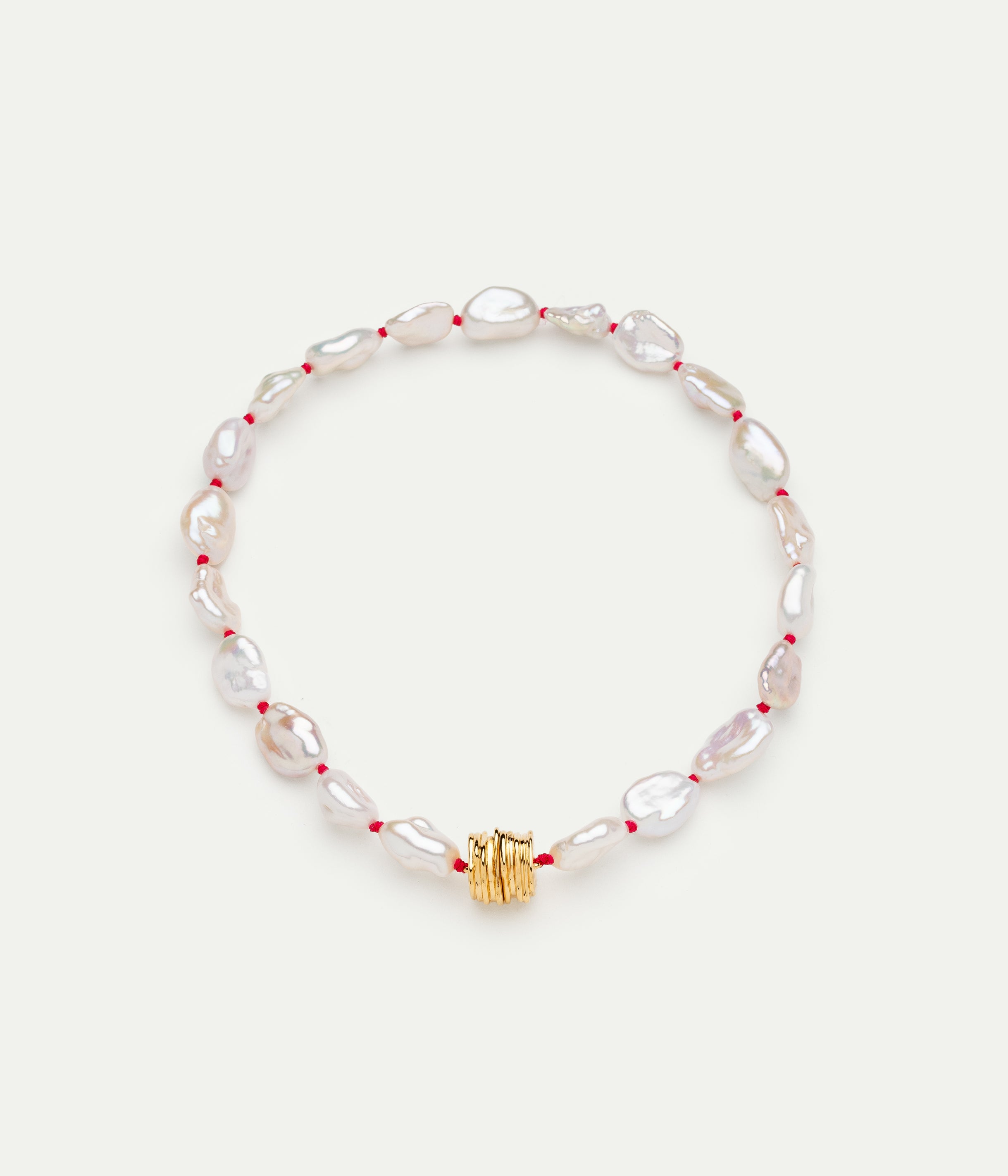 Soga XL pink and pearls necklace