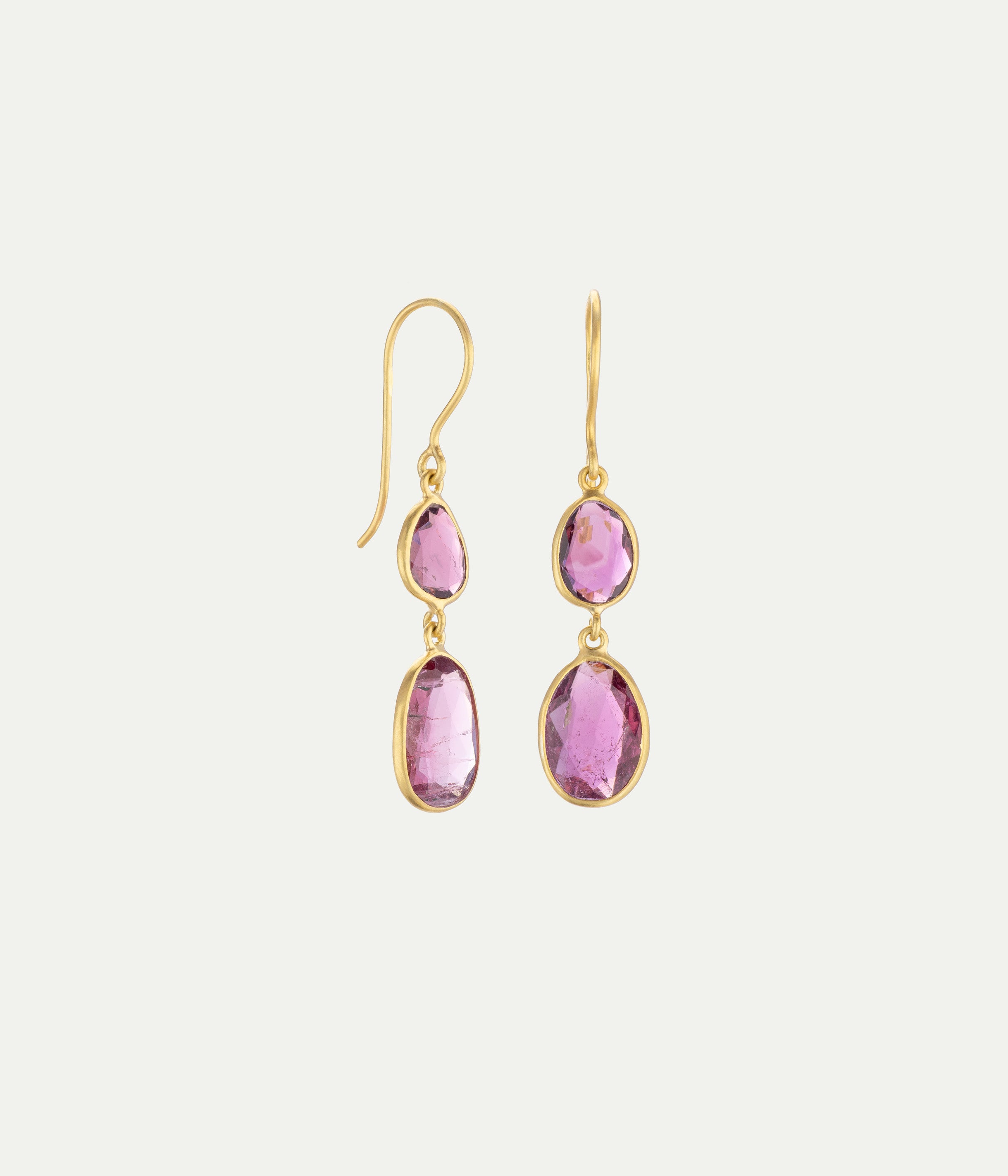Boucles d'oreilles Double Drop tourmaline