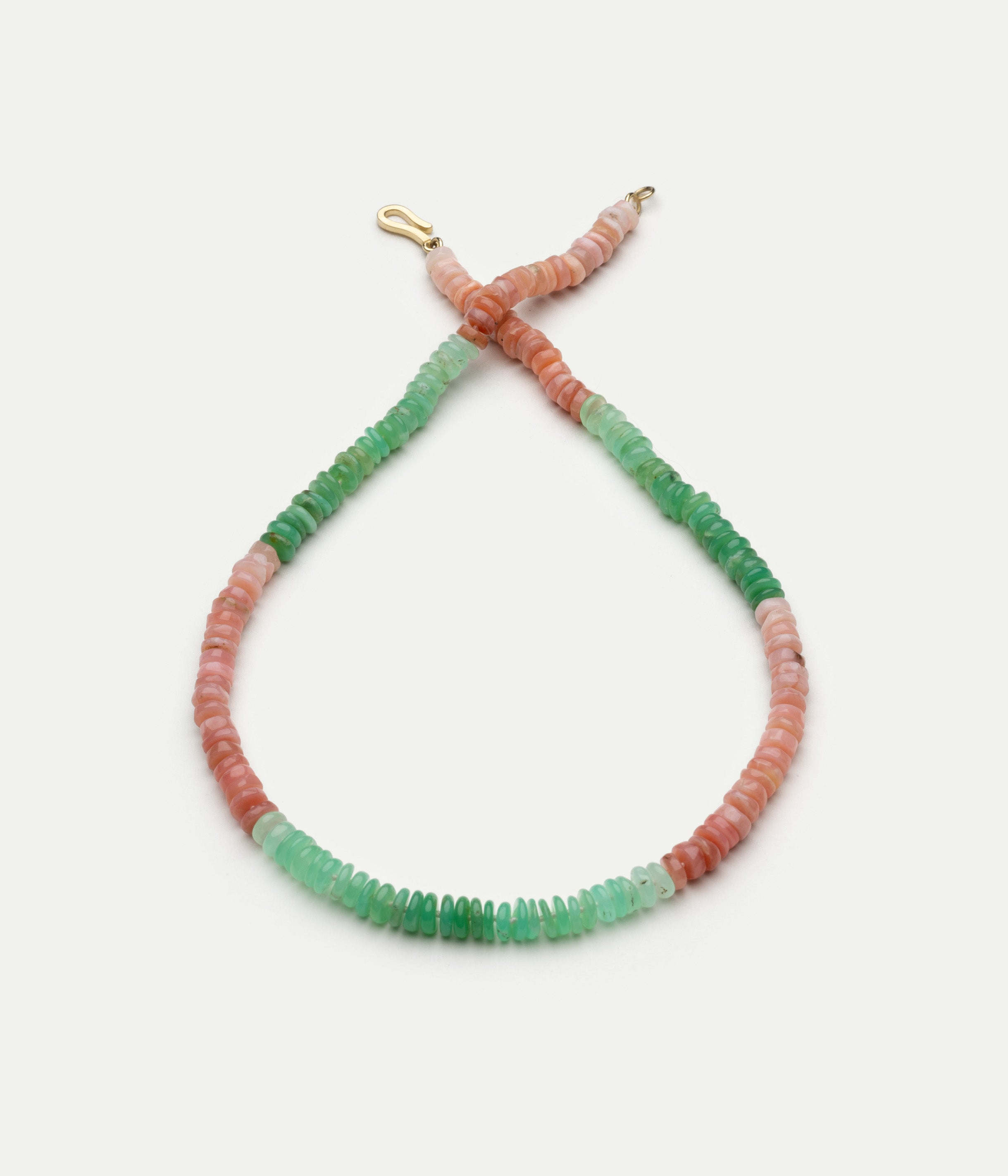 Opal and chrysoprase necklace