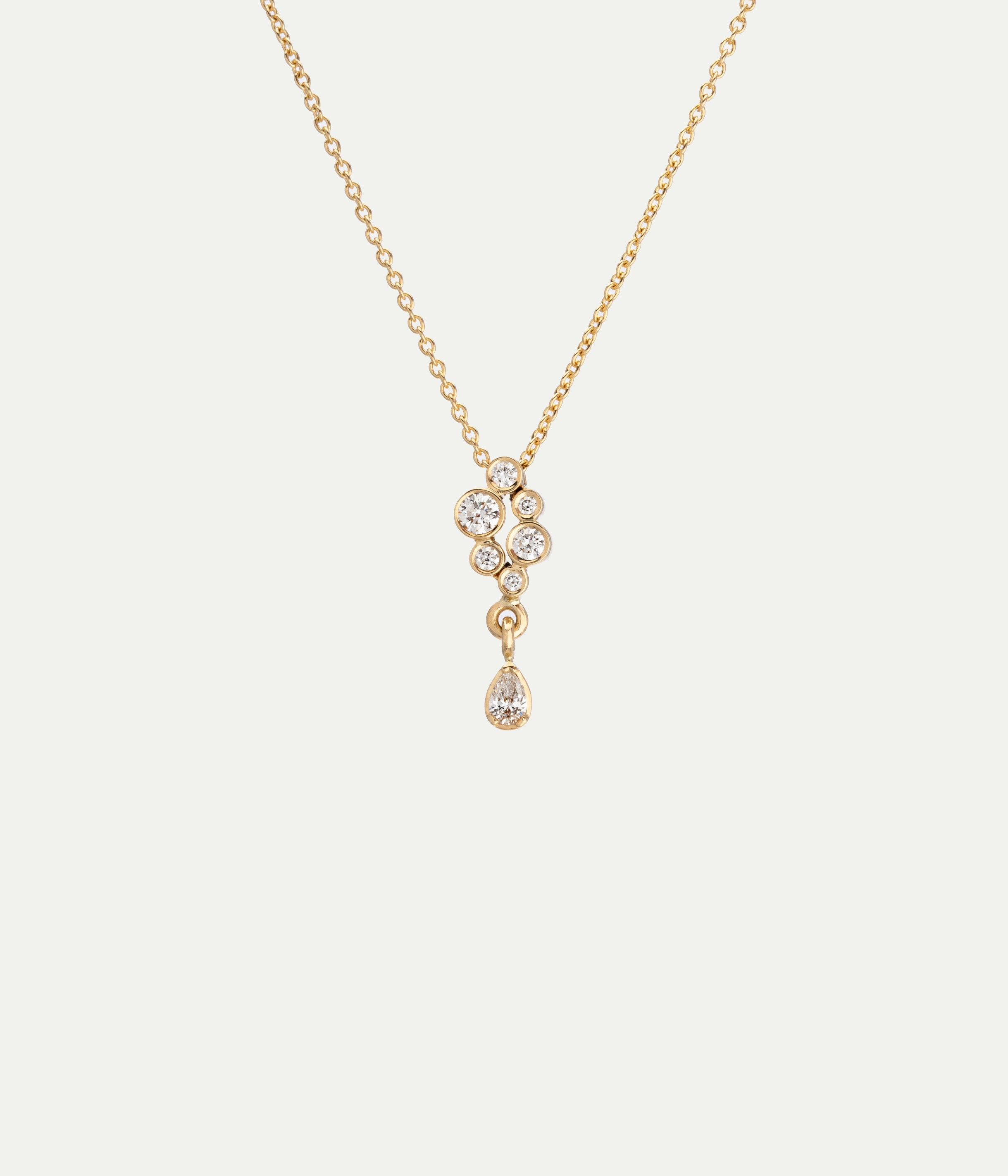 Collier Splash or jaune et diamants