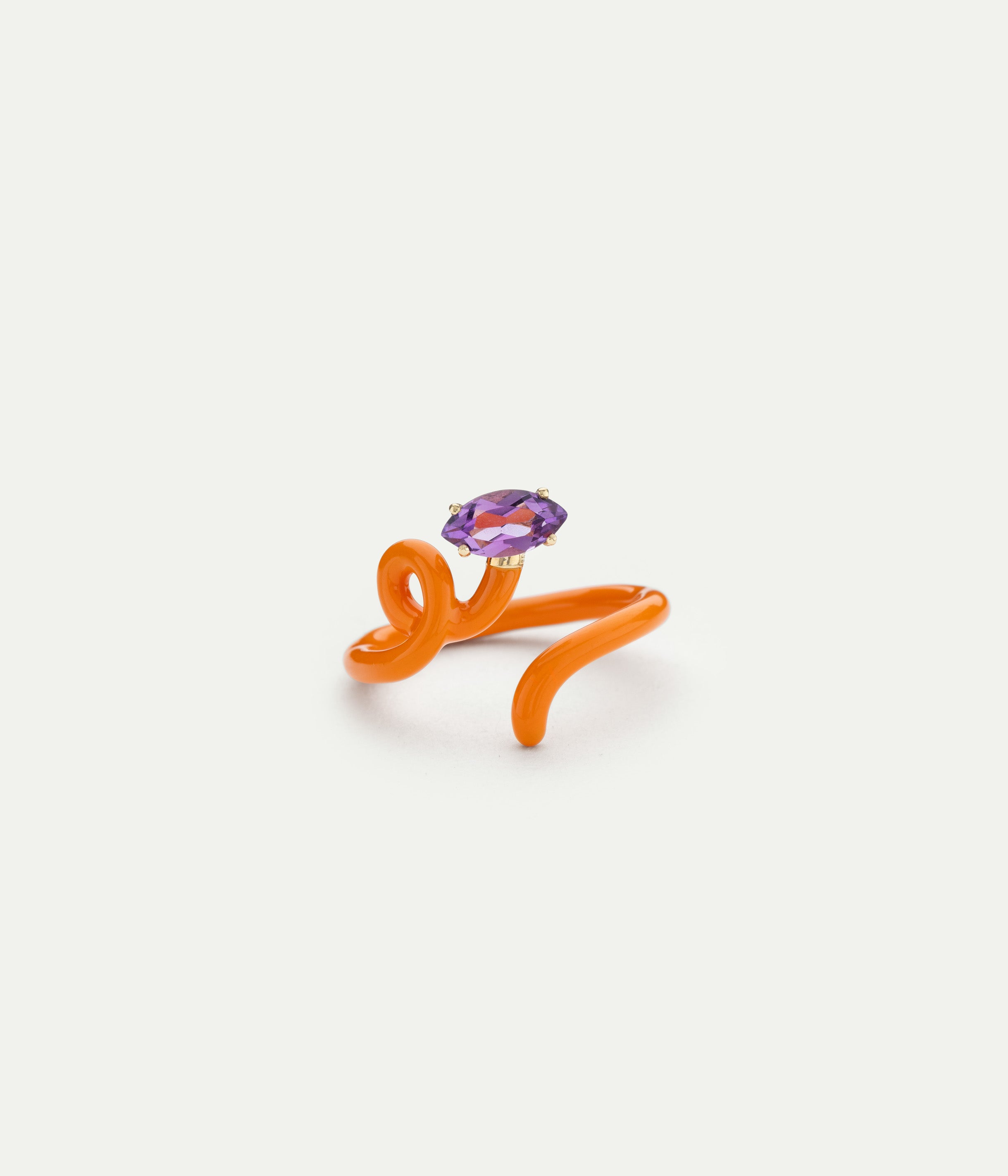 Baby Vine Orange amethyst ring
