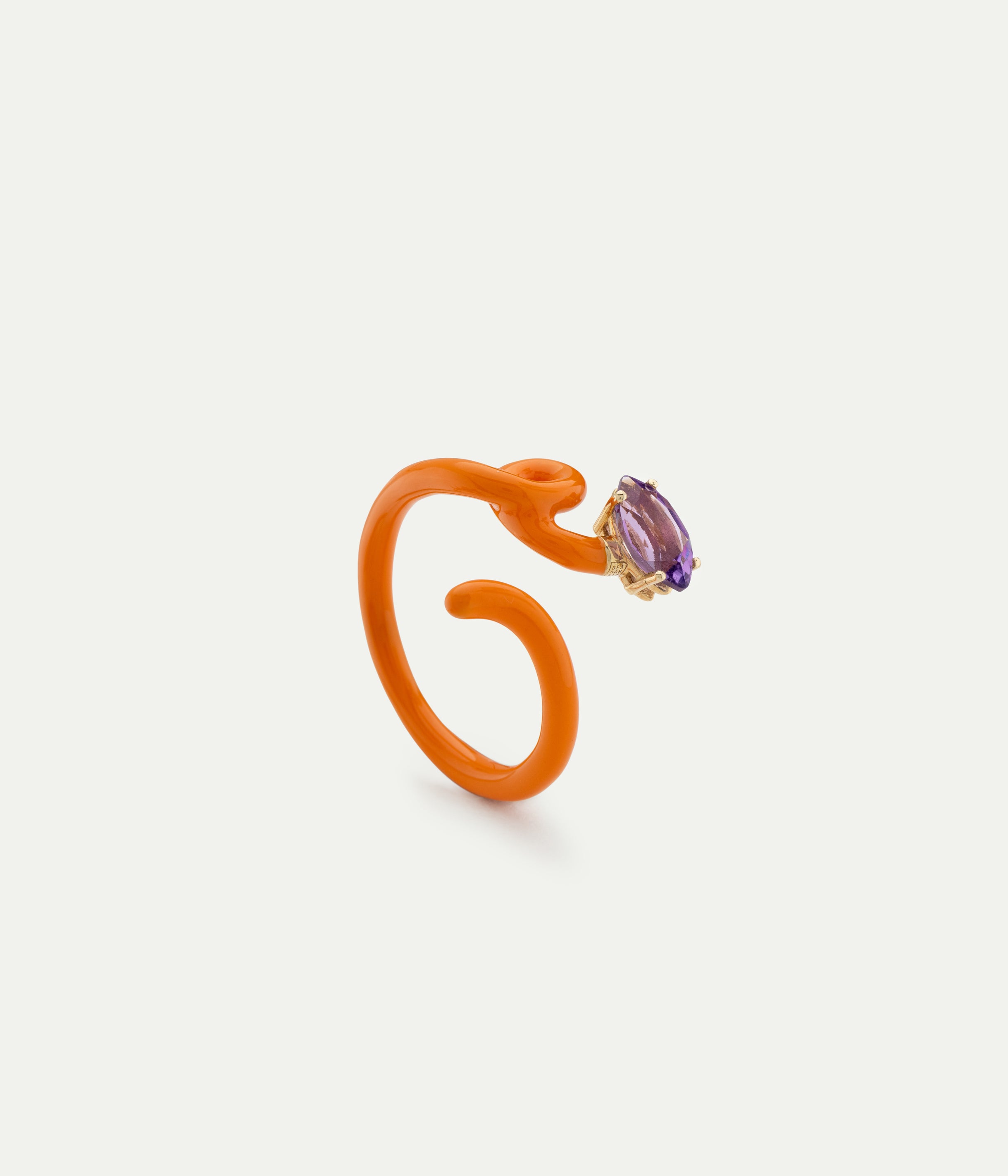 Baby Vine Orange amethyst ring