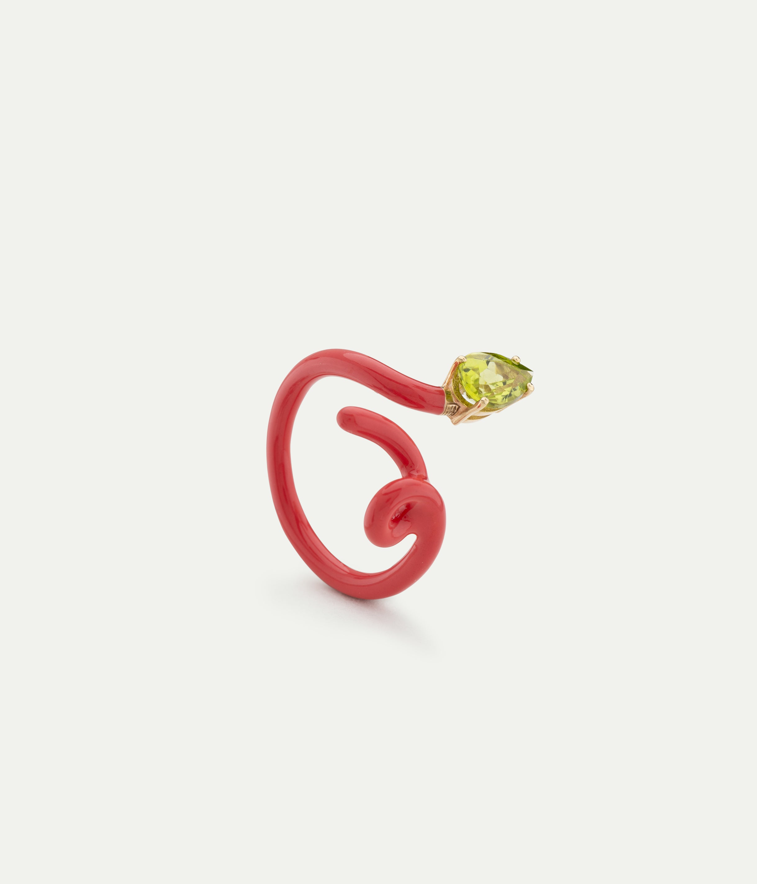 Baby Vine Hot Pink peridot ring