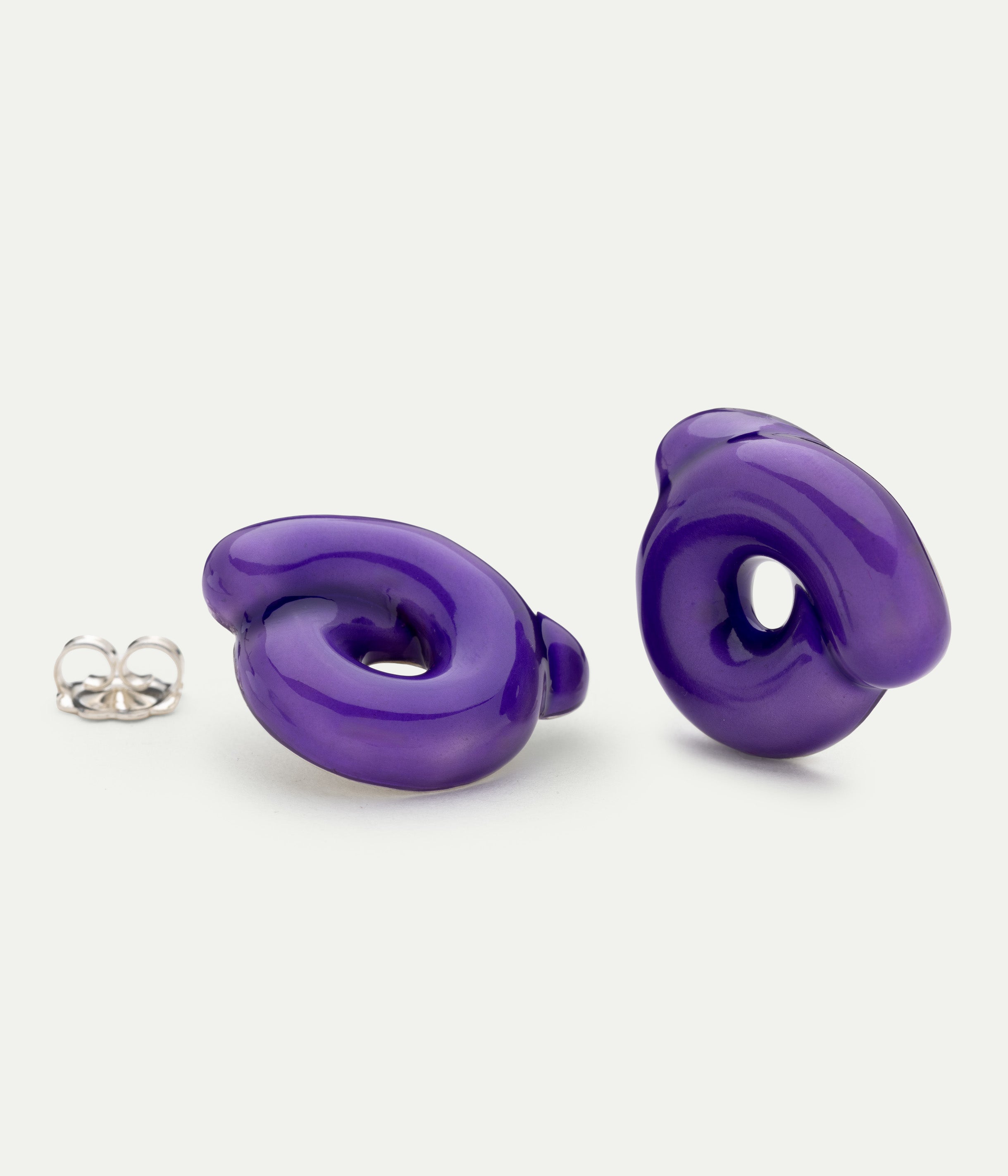 Tarallo Glossy purple earrings