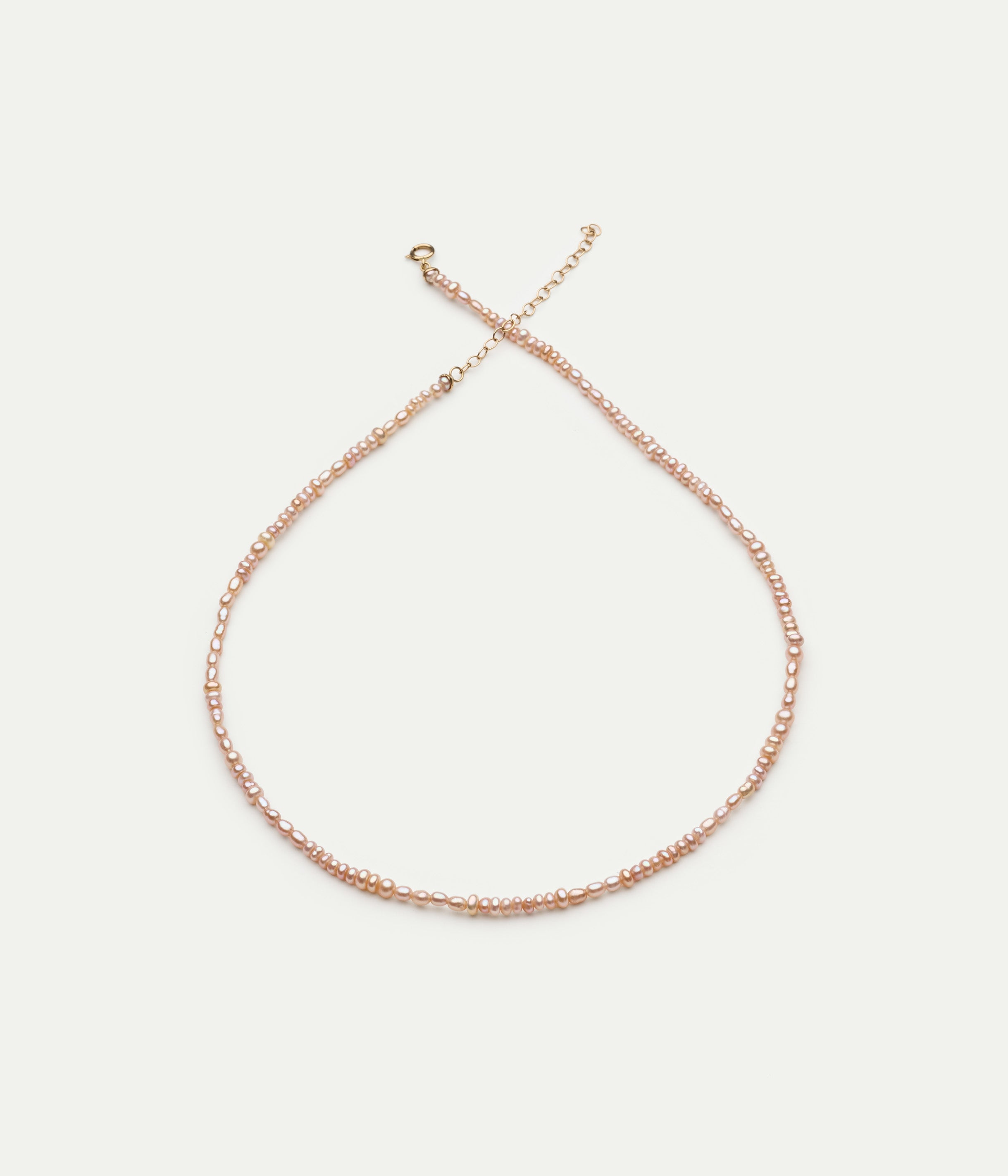 Blush Pearl Collage yellow gold necklace