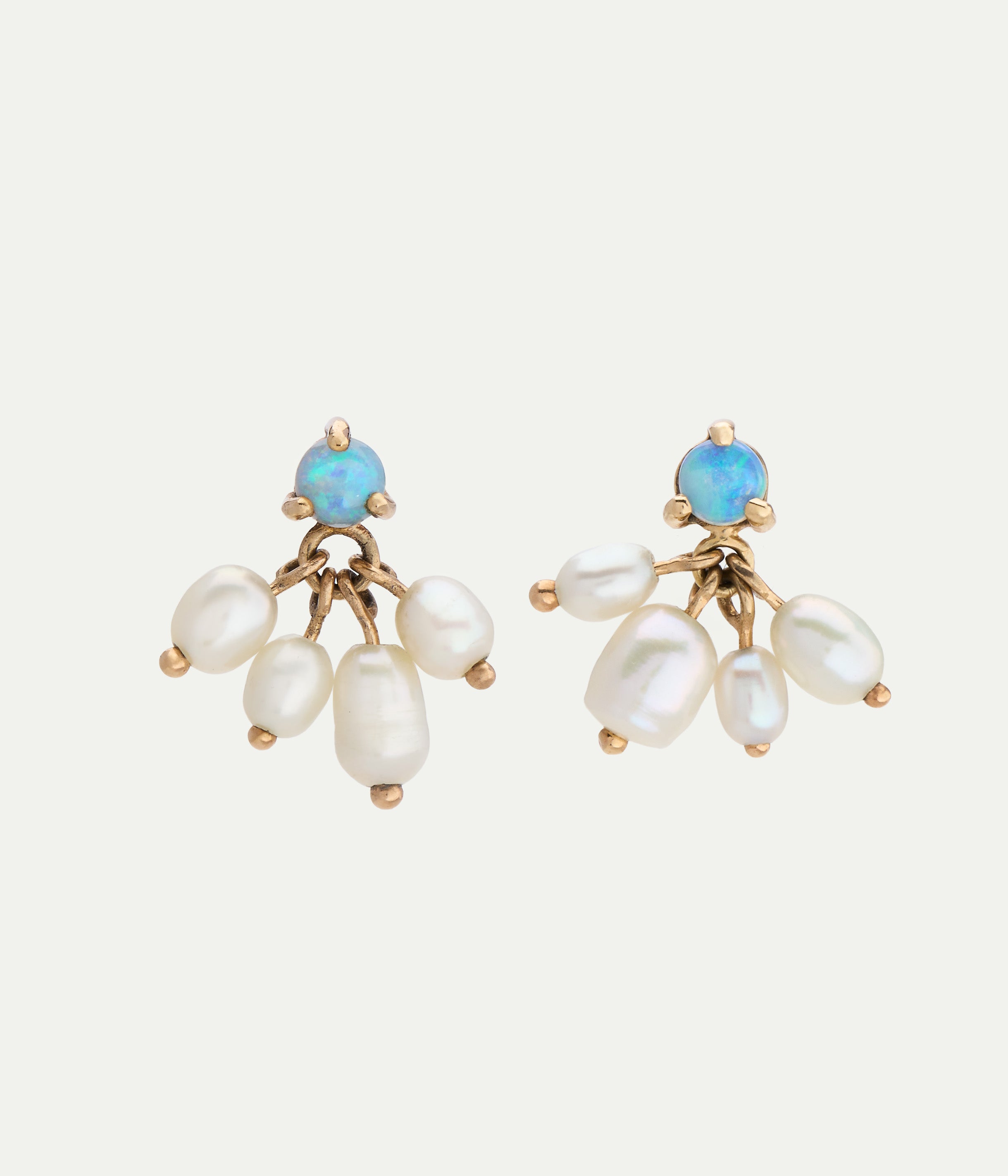 Boucles d'oreilles Cloudburst perles et opale