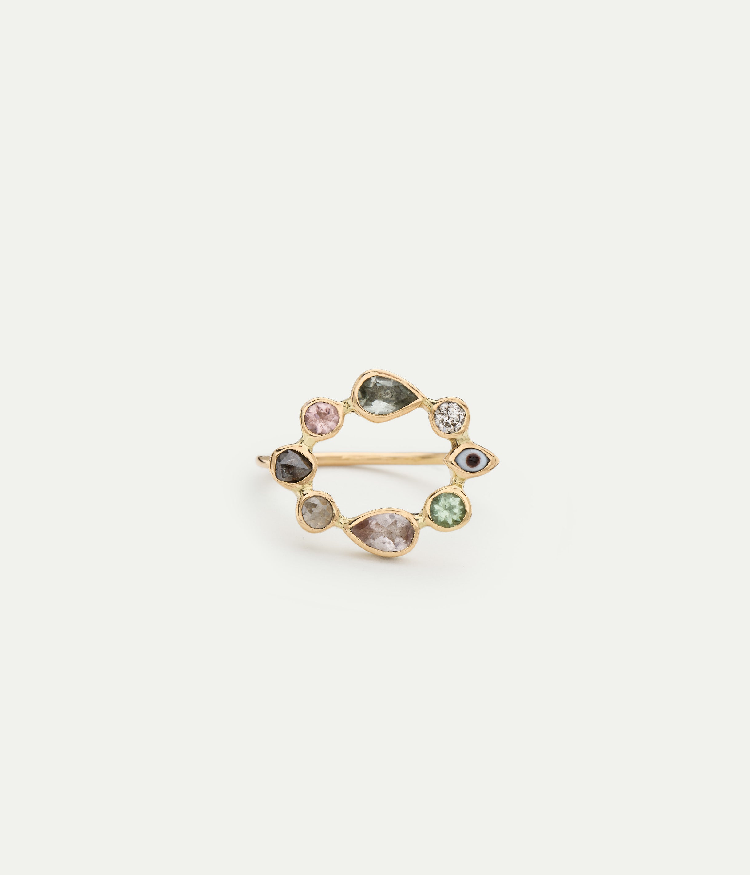Bague Couronnée Tourmaline et diamant