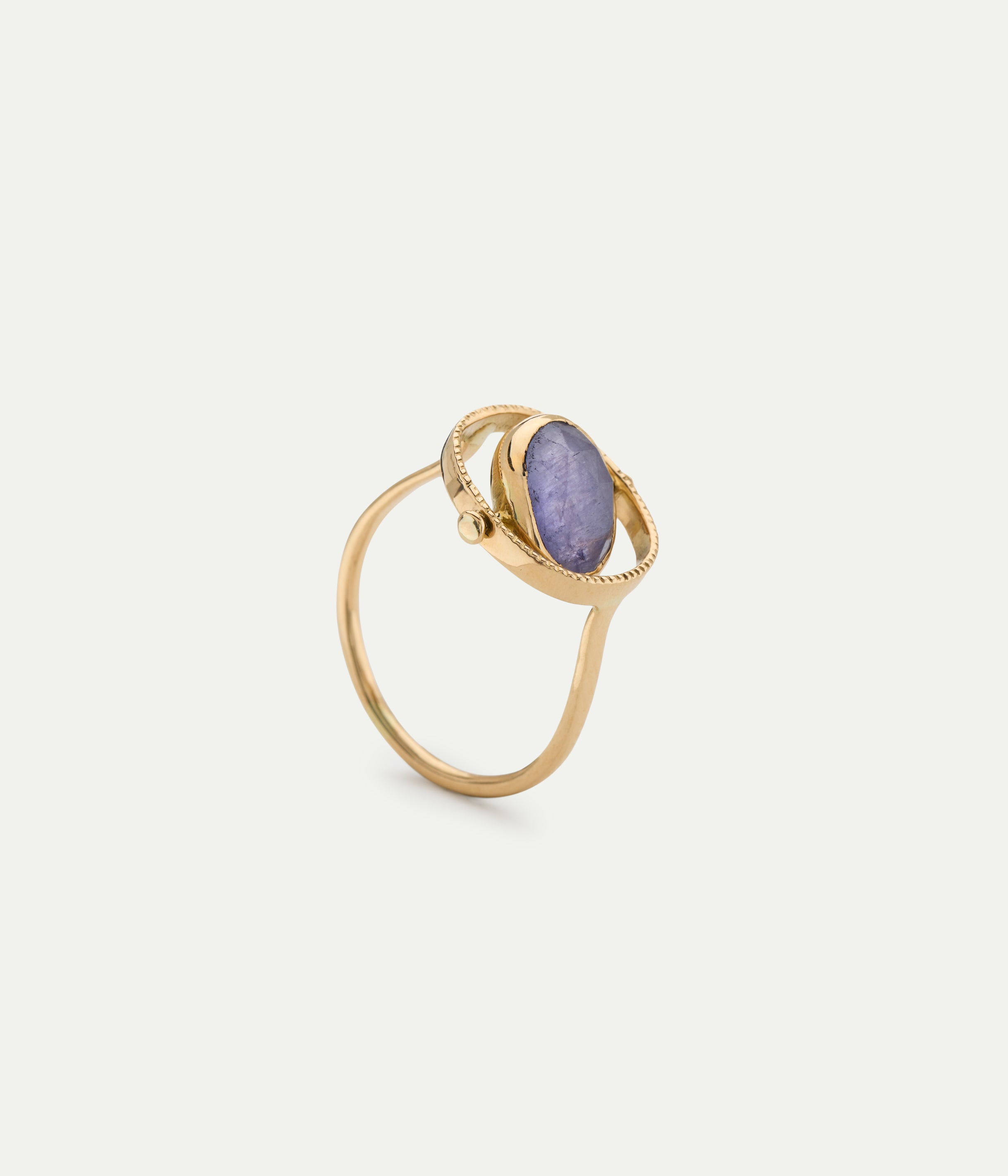 Bague Pile ou face saphir et diamant