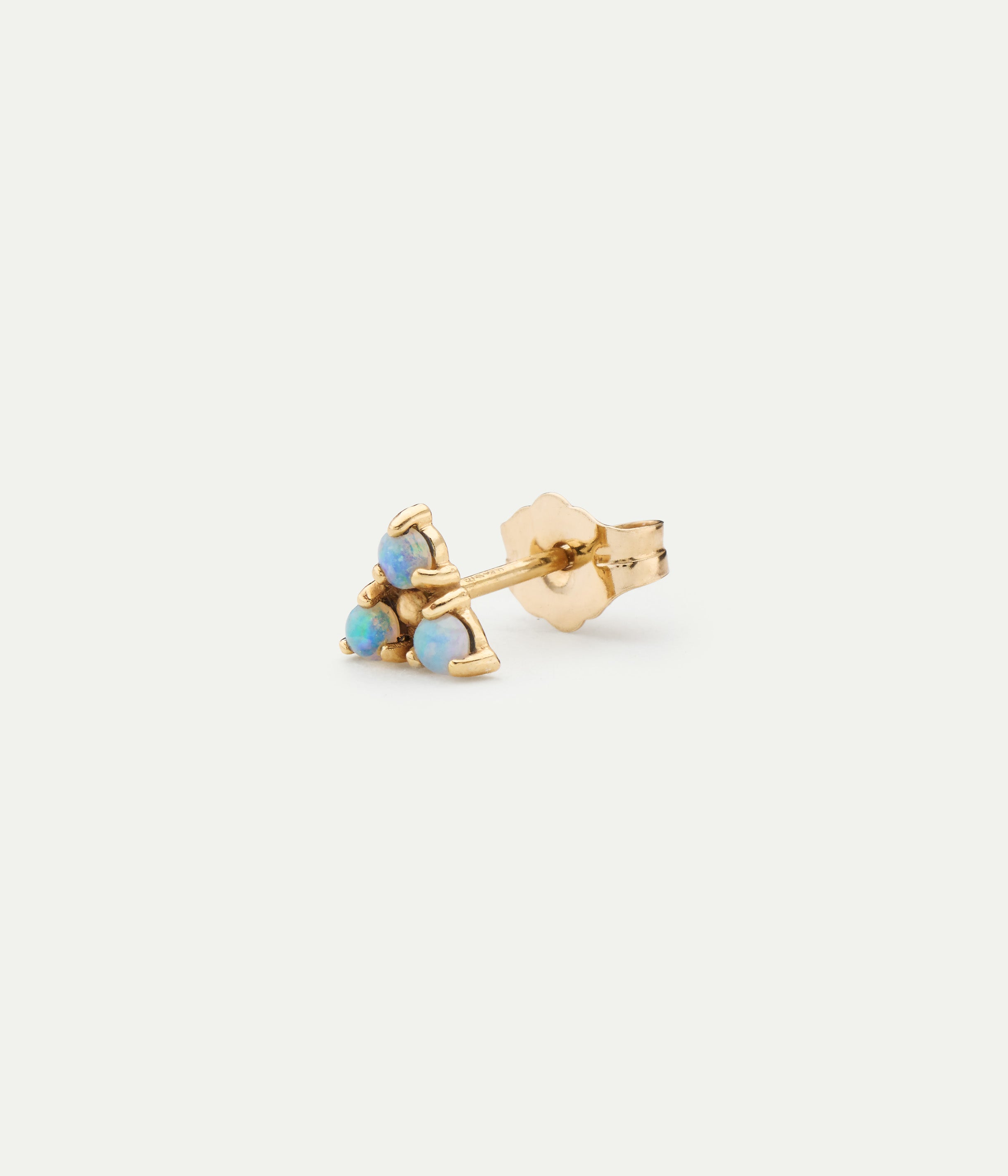 Stud single Trio opale