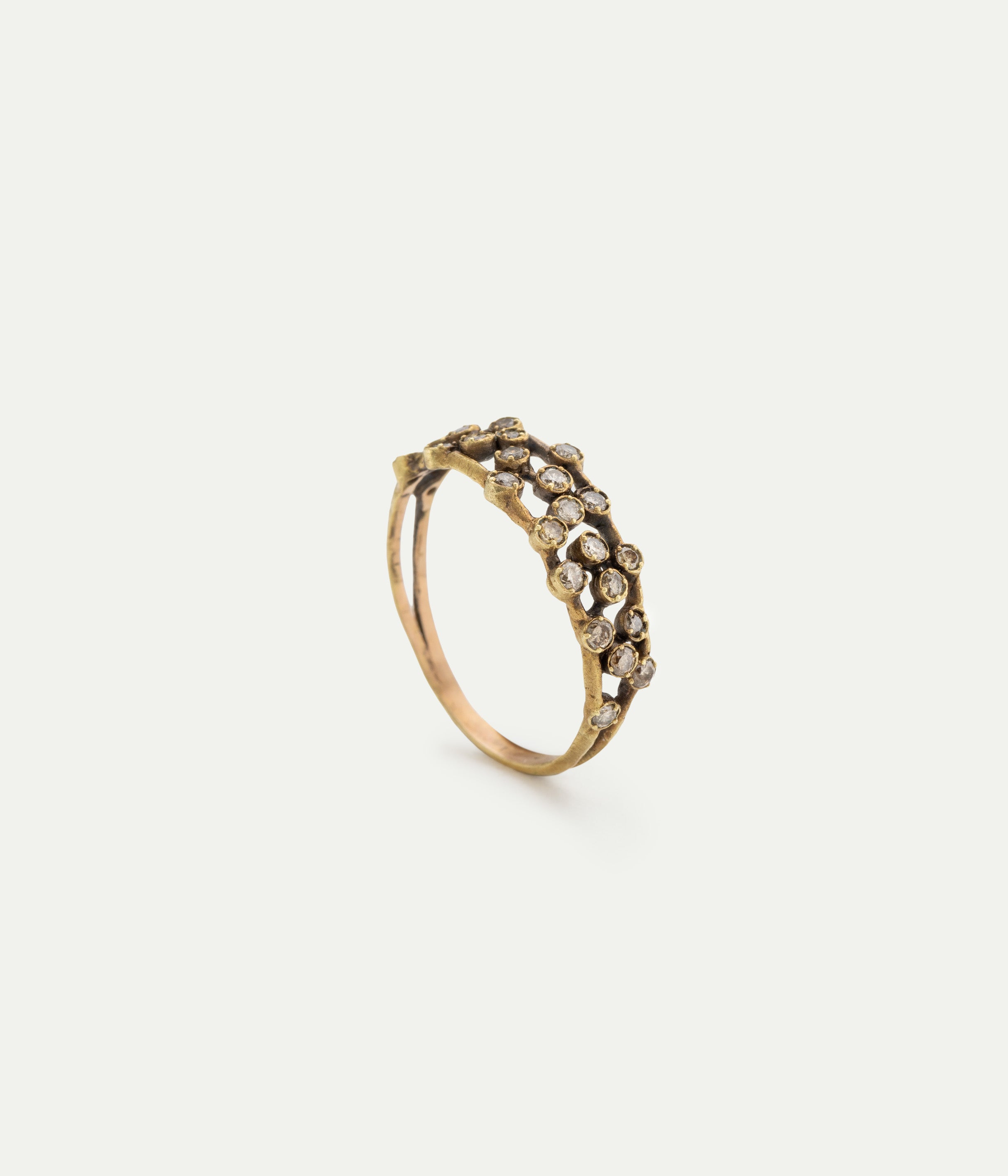Rosée Large Yellow Gold and Diamond Ring