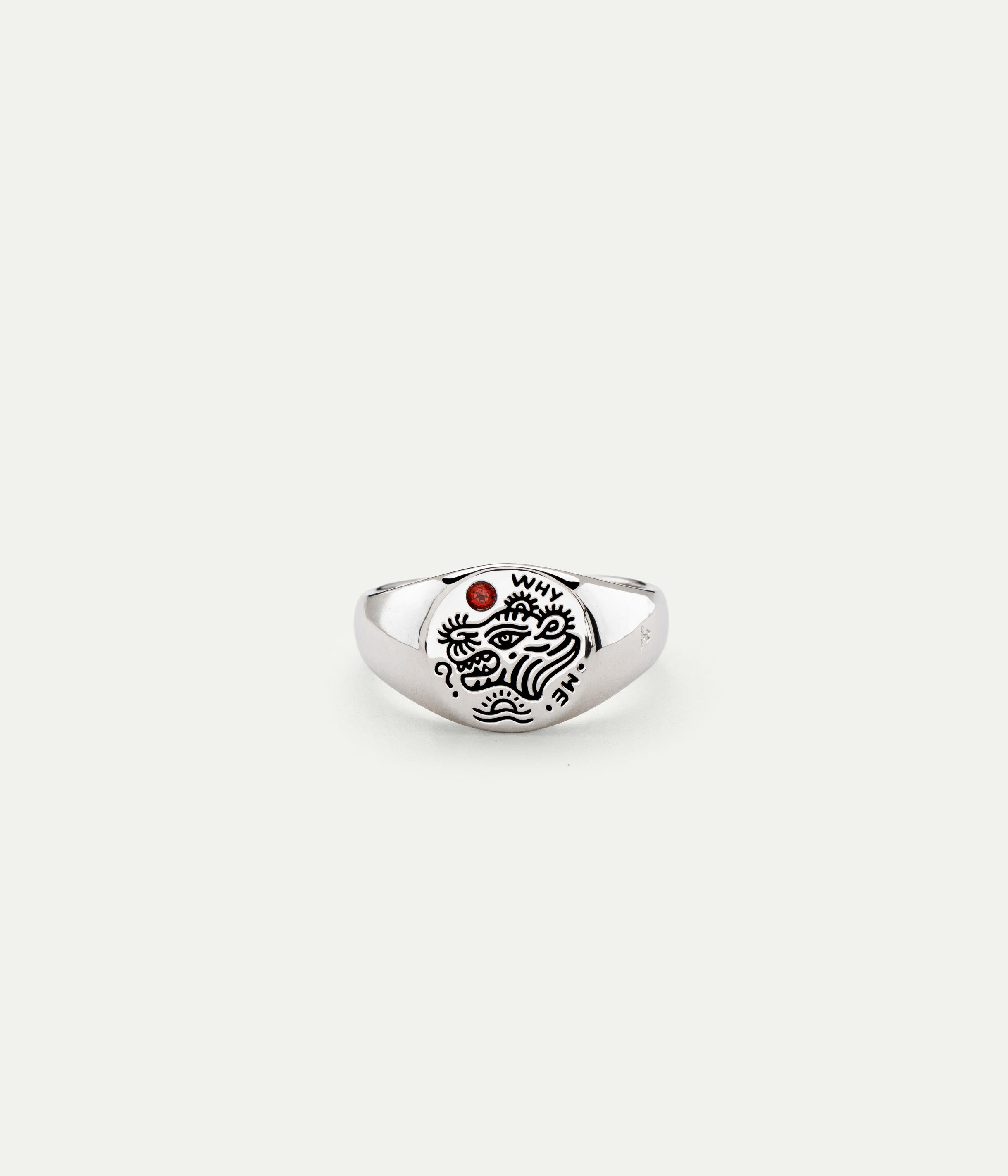 Bague Why me argent et grenat