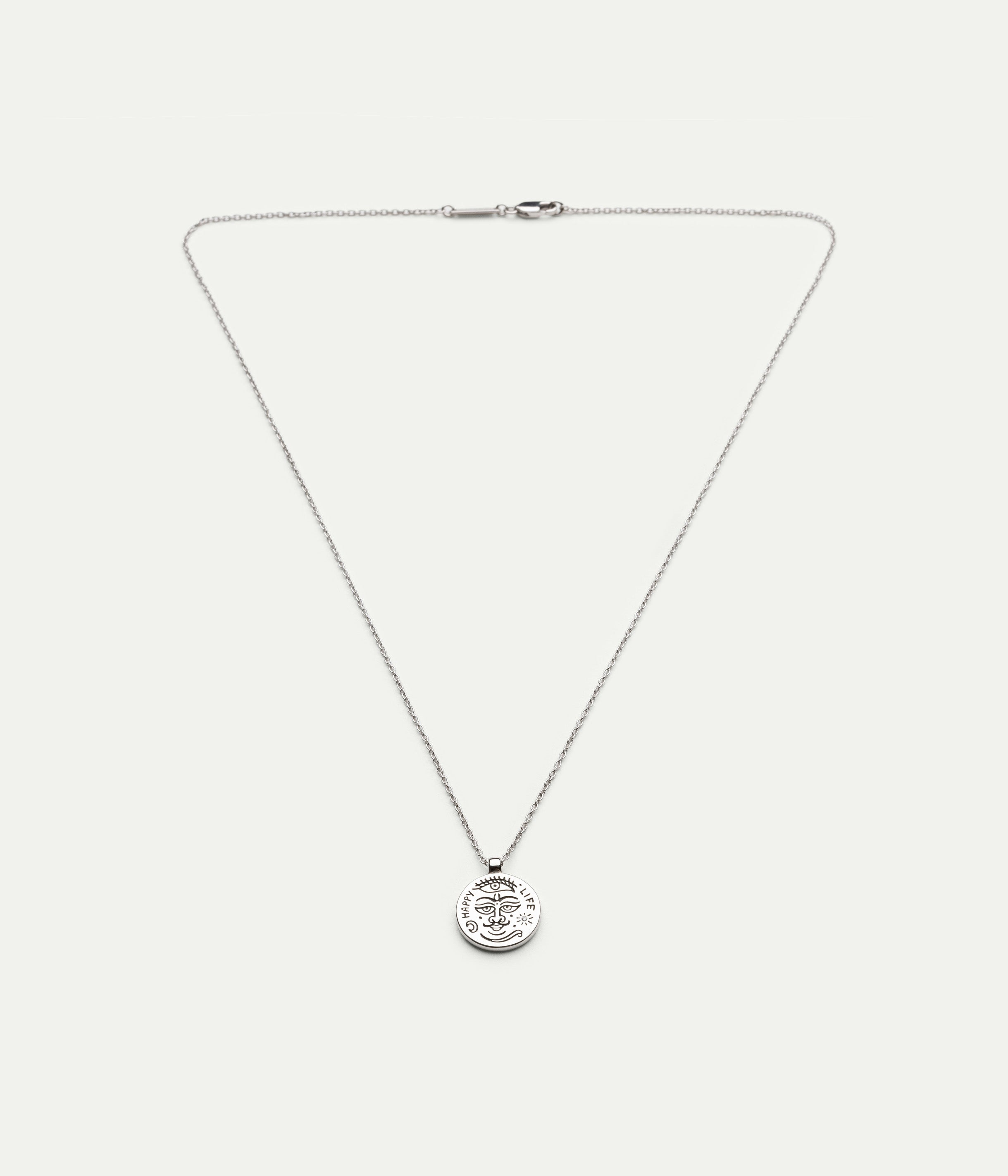 Love in Babylon silver and diamond necklace