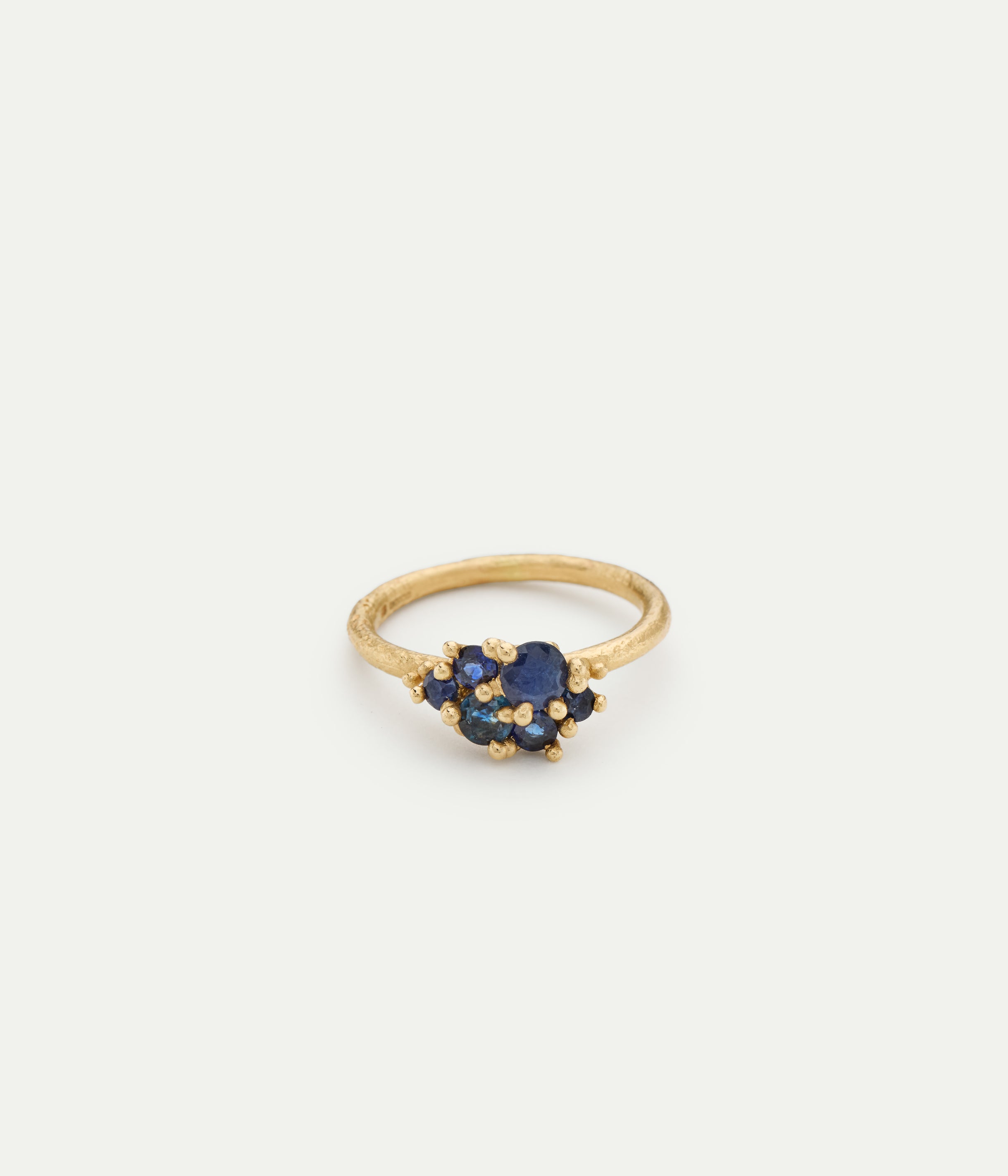 Sapphire Asymetric Cluster ring